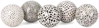 Assorted Black and White Dotted Painted Ceramic Orb
