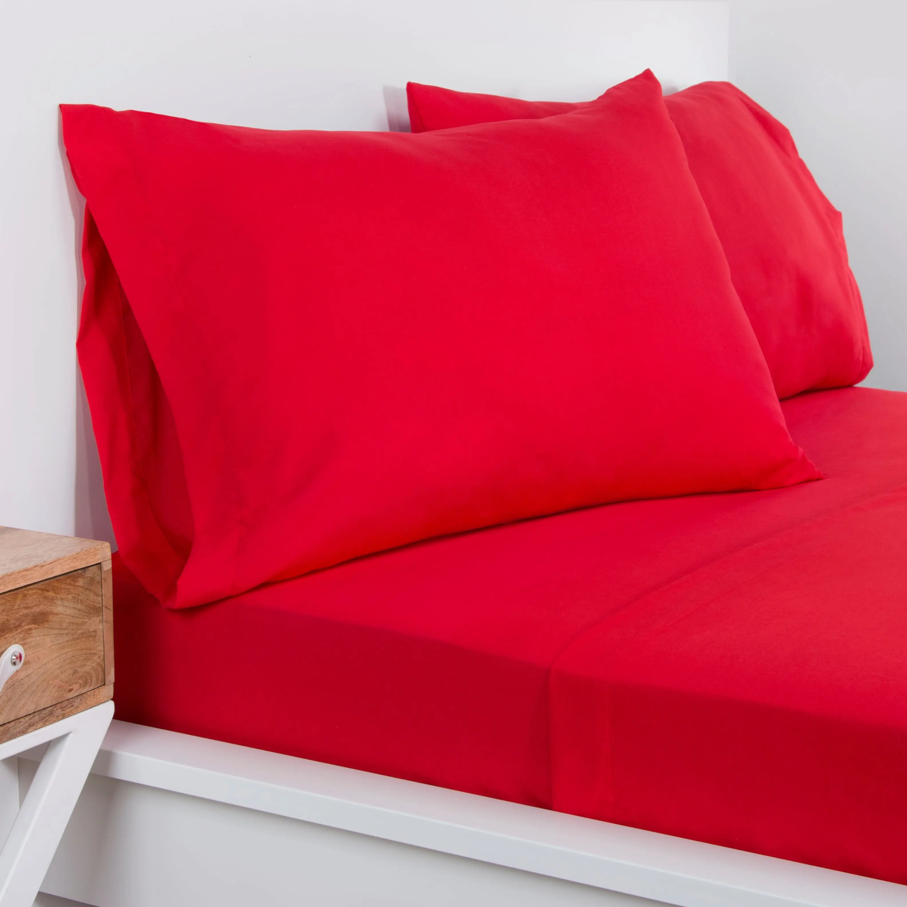 Scarlet Red 3 Piece Twin Sheet Set - Dublin-2