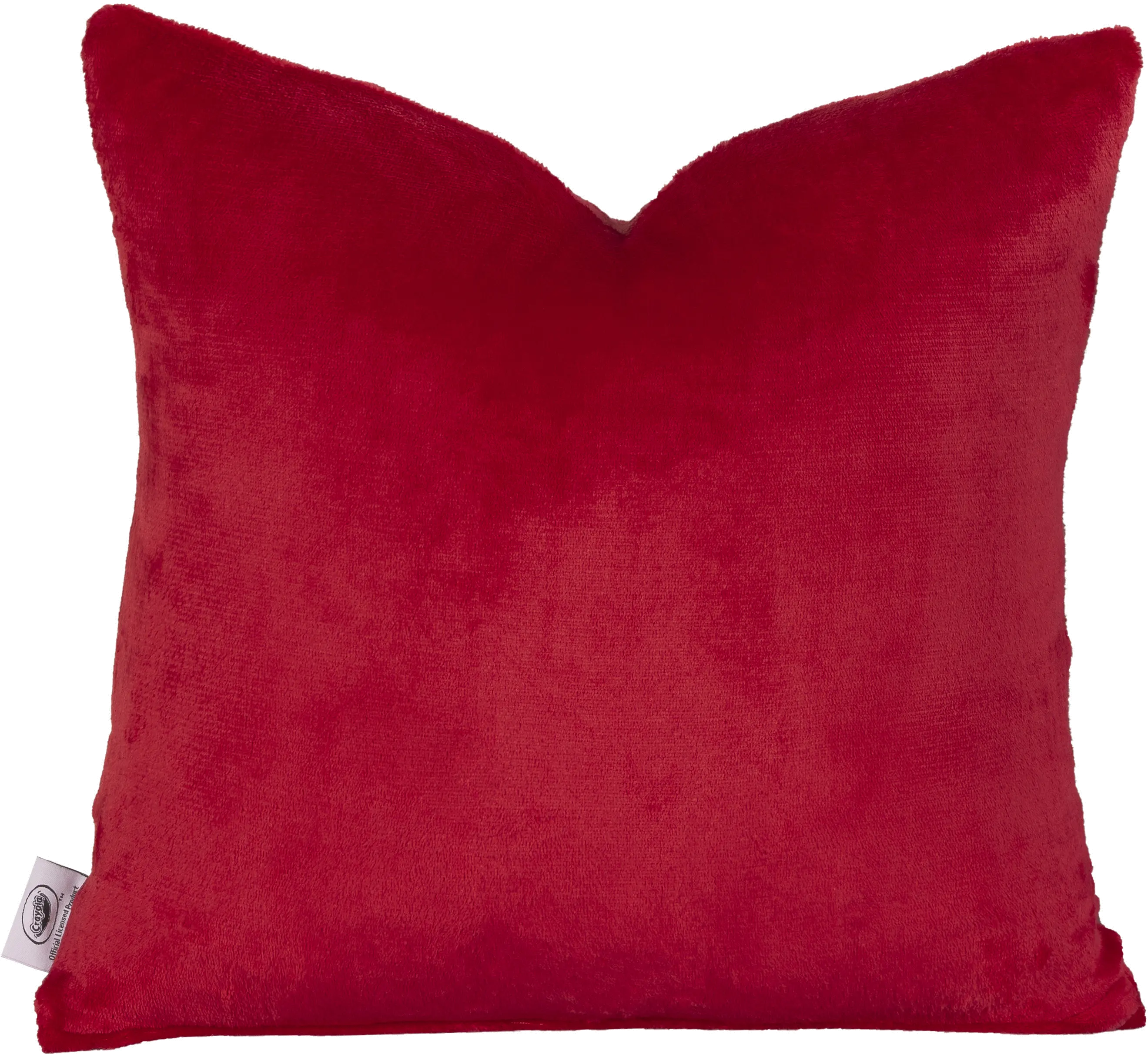 20 Inch Fuzzy Fur Scarlet Red Throw Pillow-1