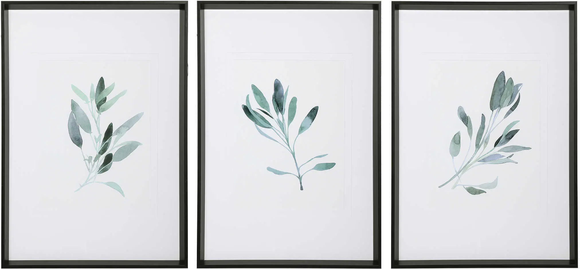 Assorted Simple Sage Framed Print with Matte Black Frame-2