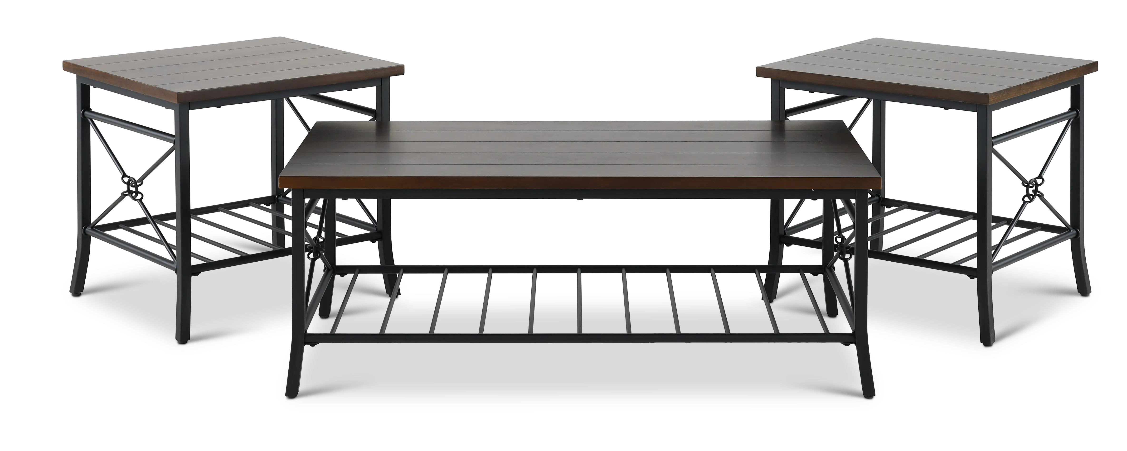 Mica Brown Tables, Set of 3-1