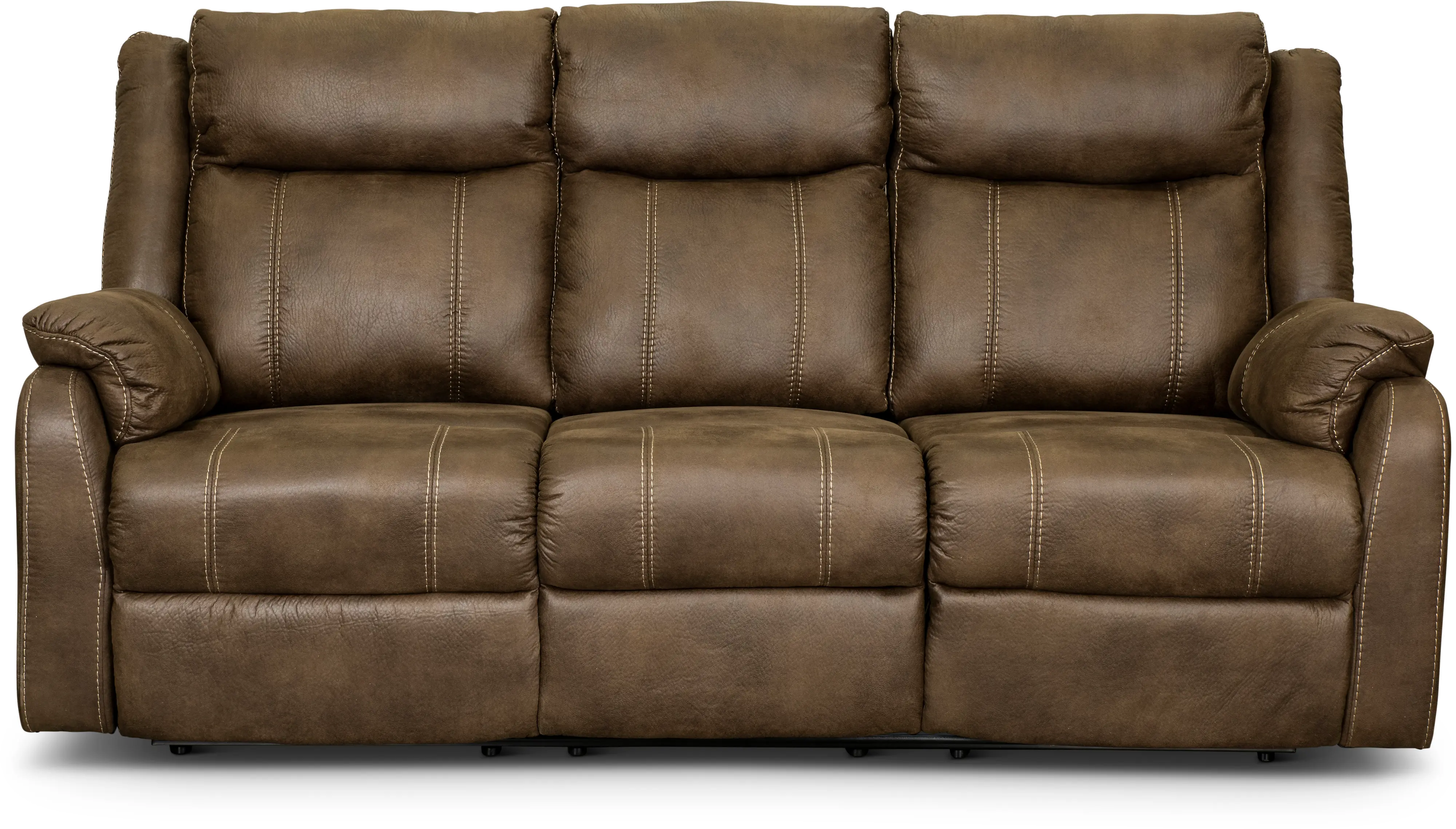 Domino Taupe Dual Reclining Sofa-1