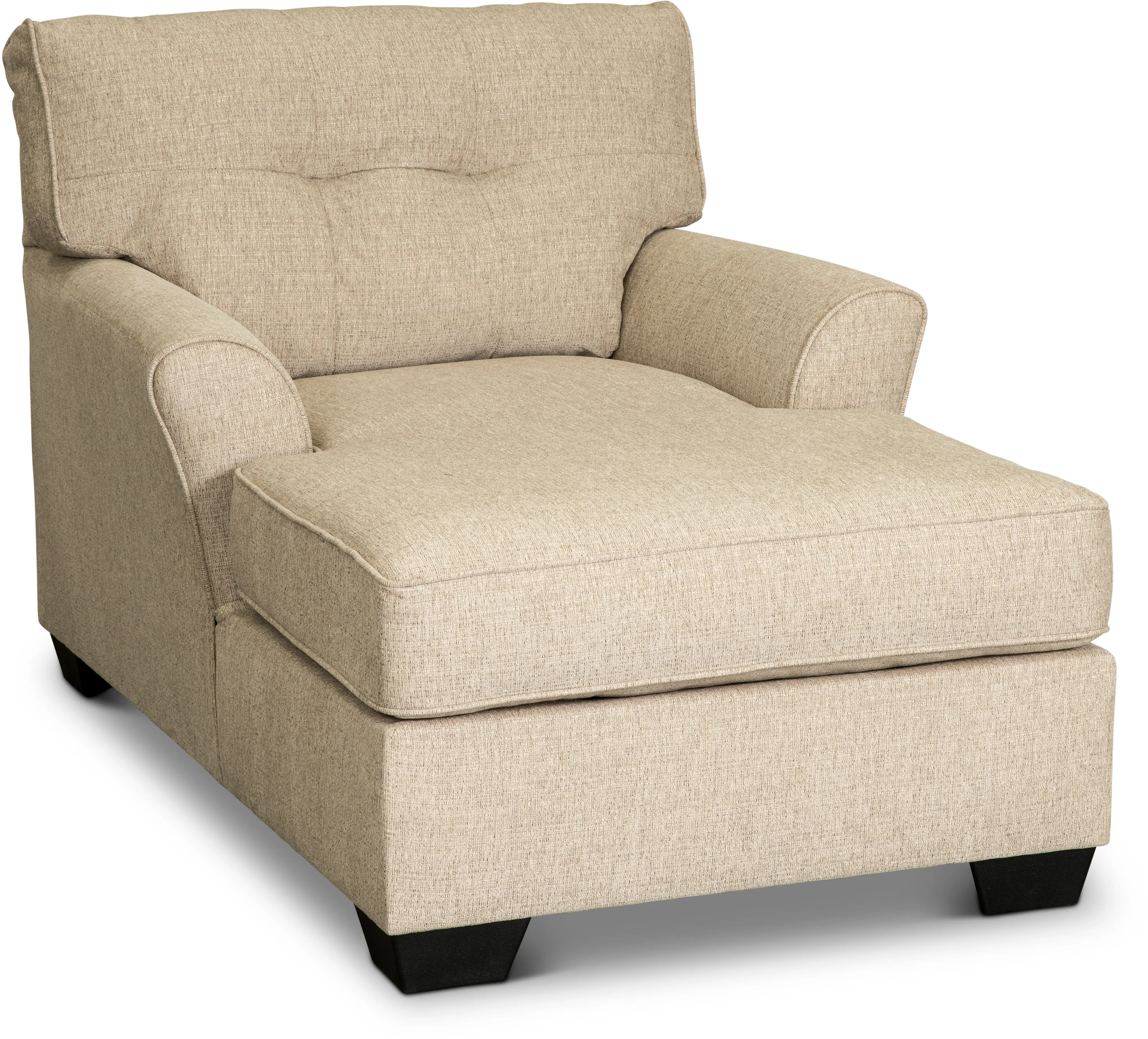 Contemporary Putty Beige Chaise - Armead-1