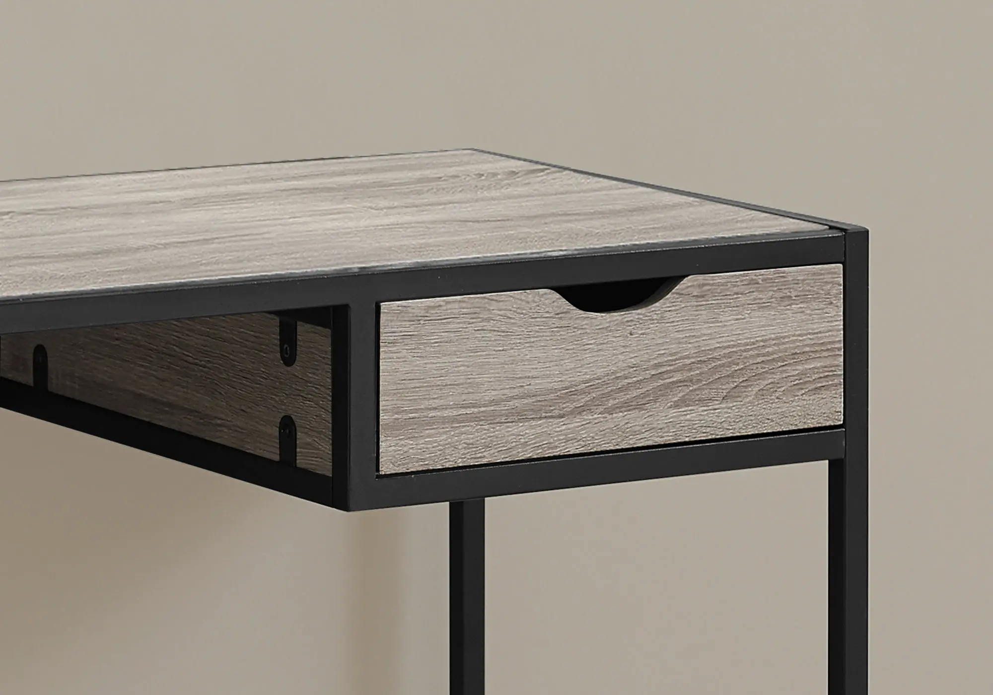 Industrial Reclaimed Wood Metal Computer Desk-3