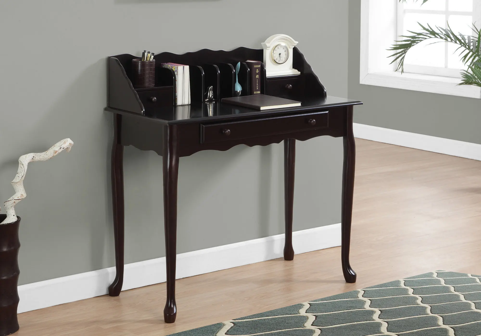 Dark Cherry Computer Desk-2