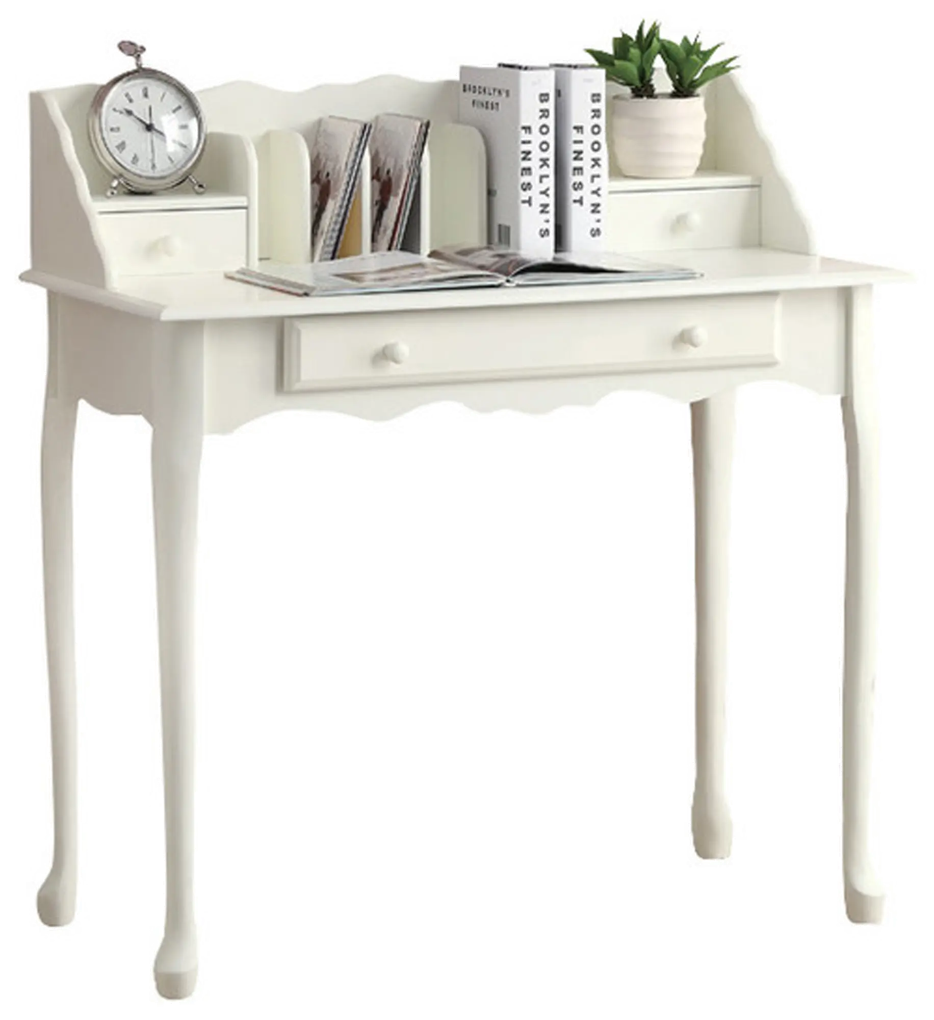 Antique White Computer Desk-1
