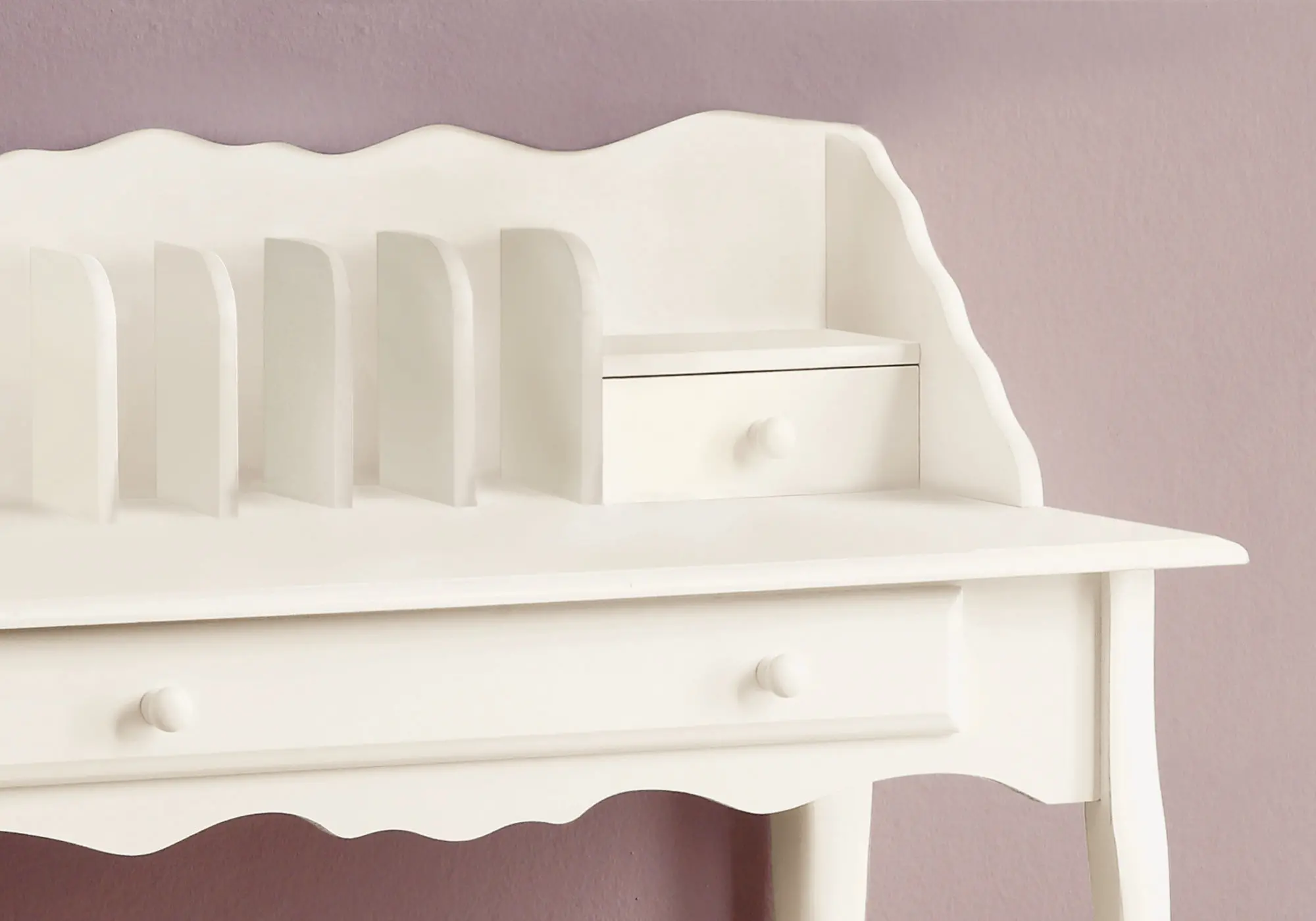 Antique White Computer Desk-3
