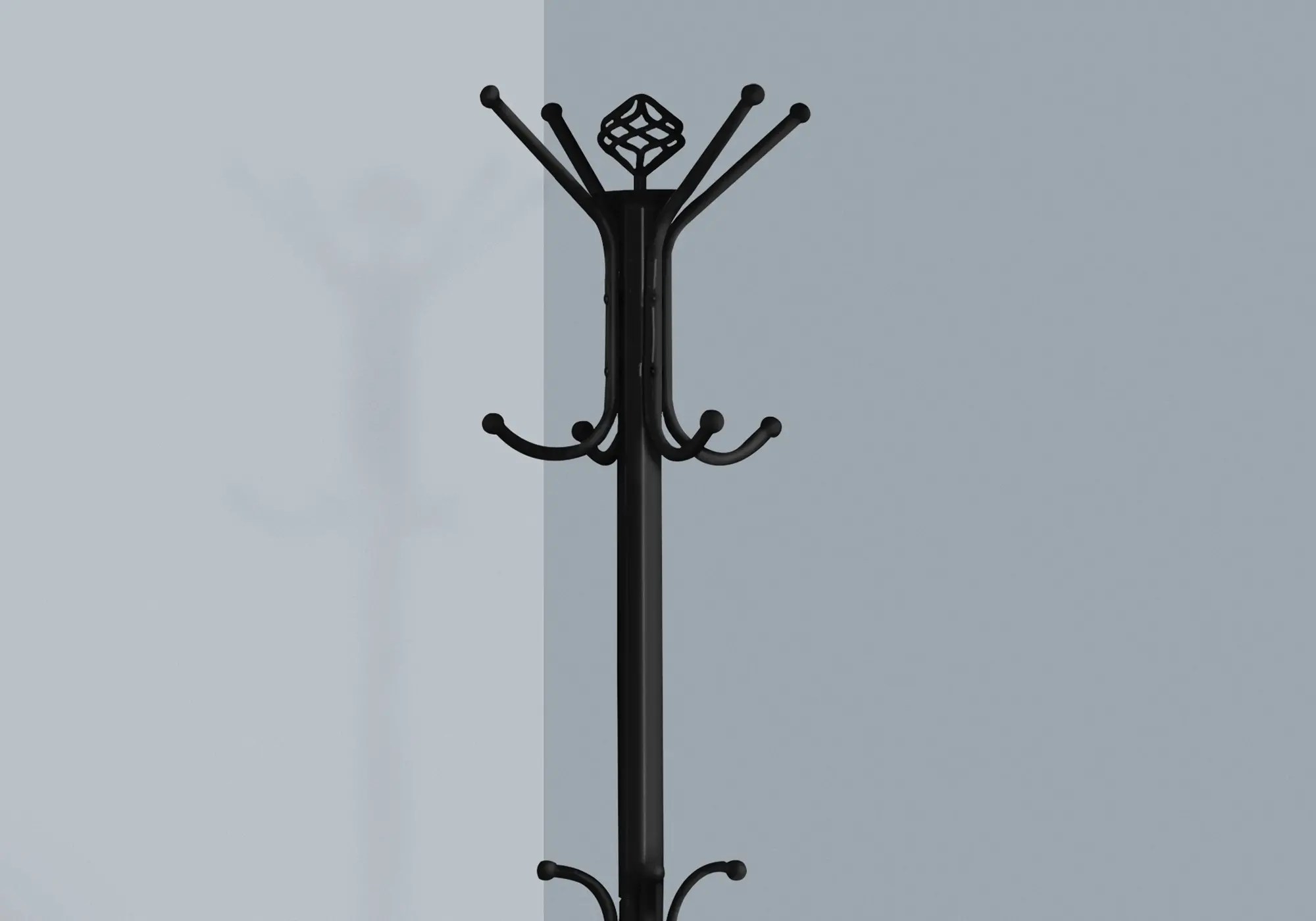 Contemporary Black Metal Coat Rack-3