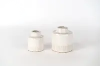90991096B4 Magnolia Home Furniture 3 Inch Ivory Ceramic Vase