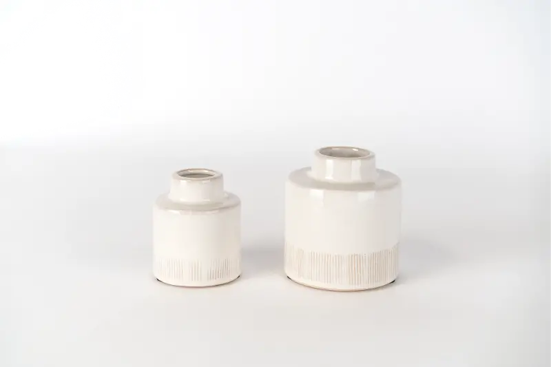 Magnolia Home Furniture 3 Inch Ivory Ceramic Vase