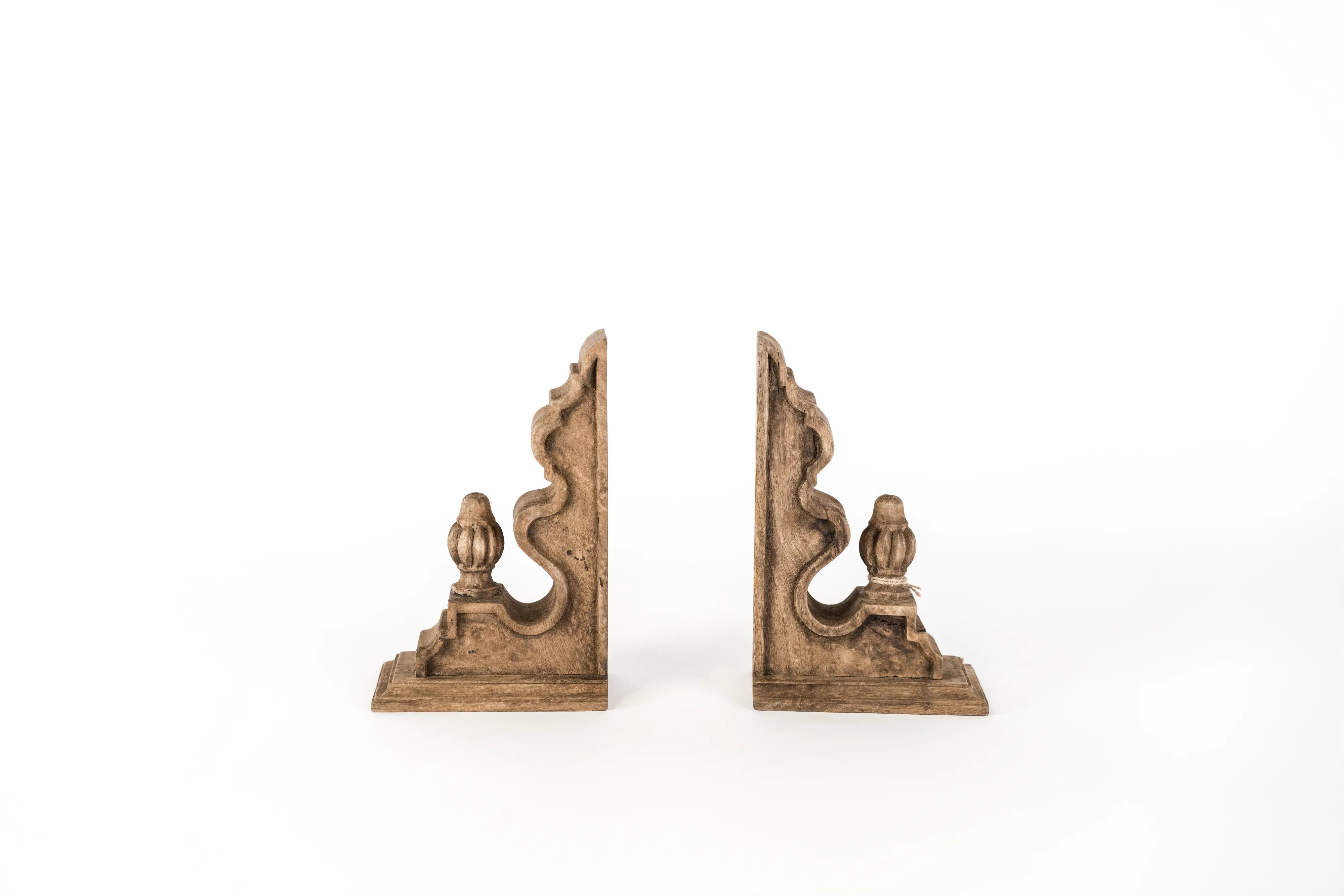 90991362B6 Magnolia Home Furniture Mango Wood Corbel Bookend Pair-1