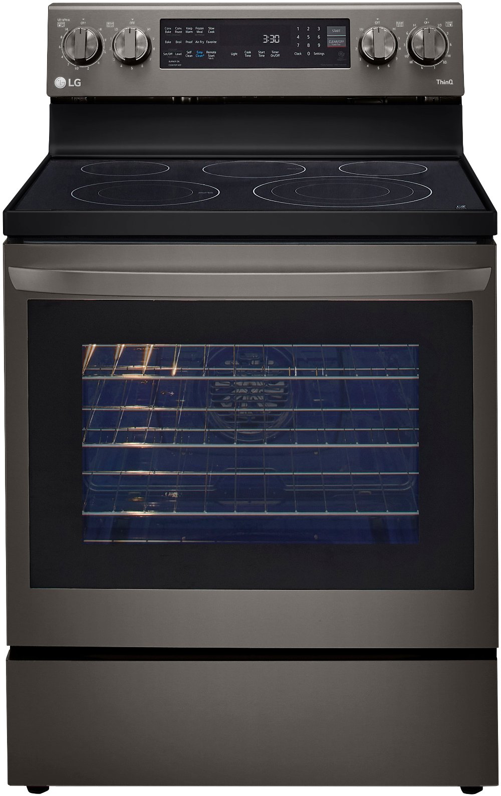 LG 6.3 cu ft Electric Range with InstaView - Black Stainless Steel