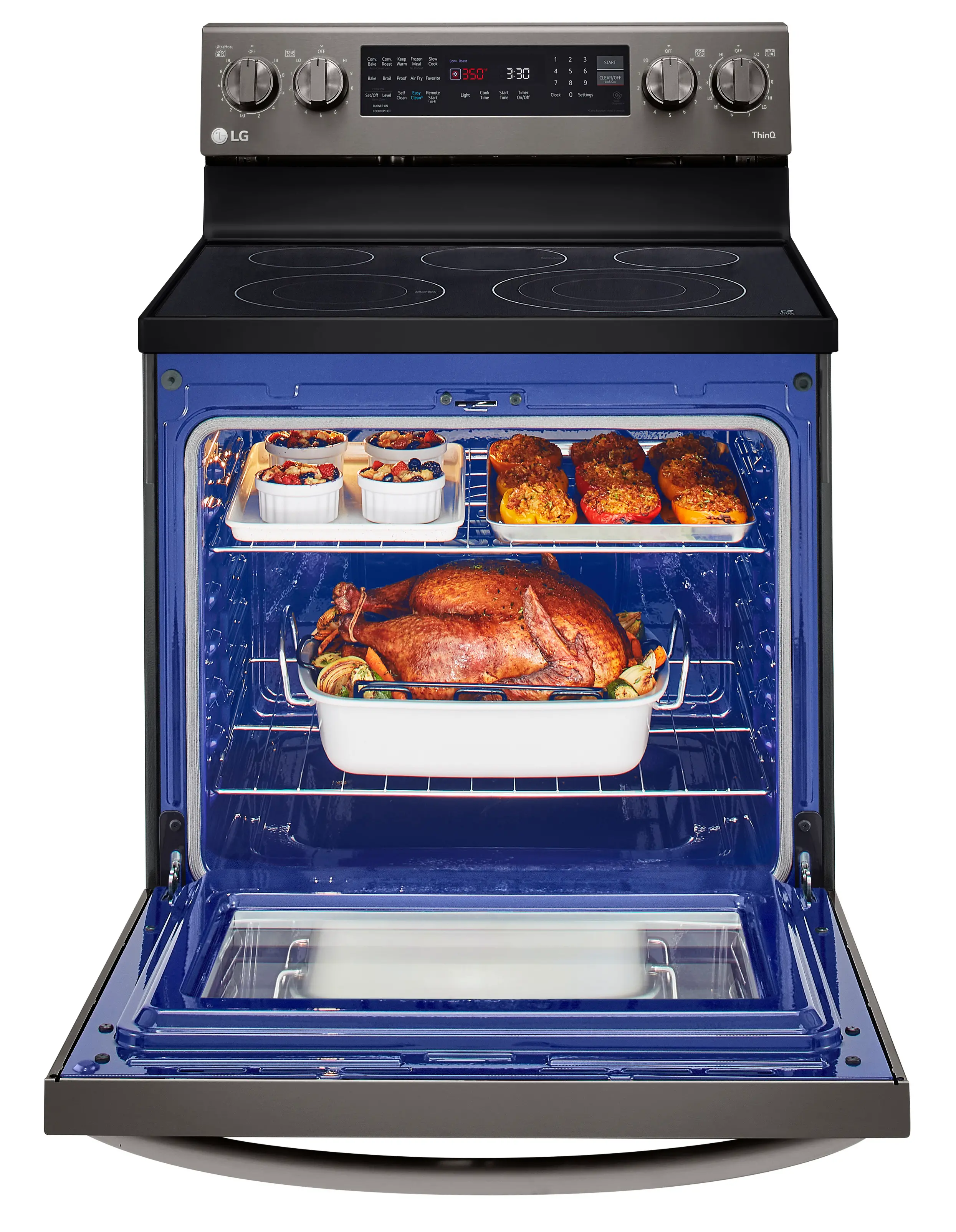 LREL6325D LG 6.3 cu ft Electric Range with InstaView - Black Stainless Steel-5