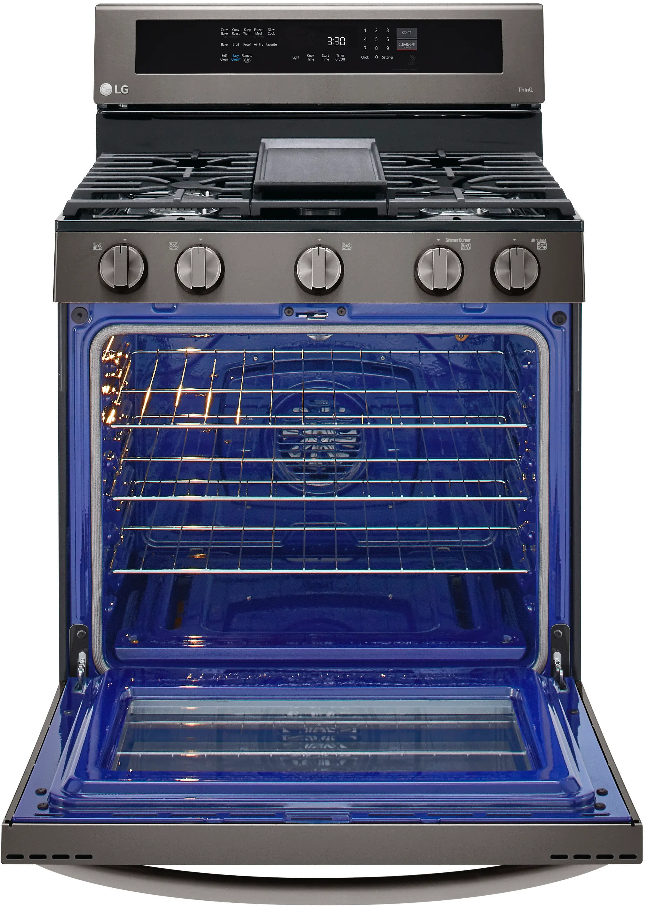 LRGL5825D LG 5.8 cu ft Gas Range with InstaView - Black Stainless Steel-4