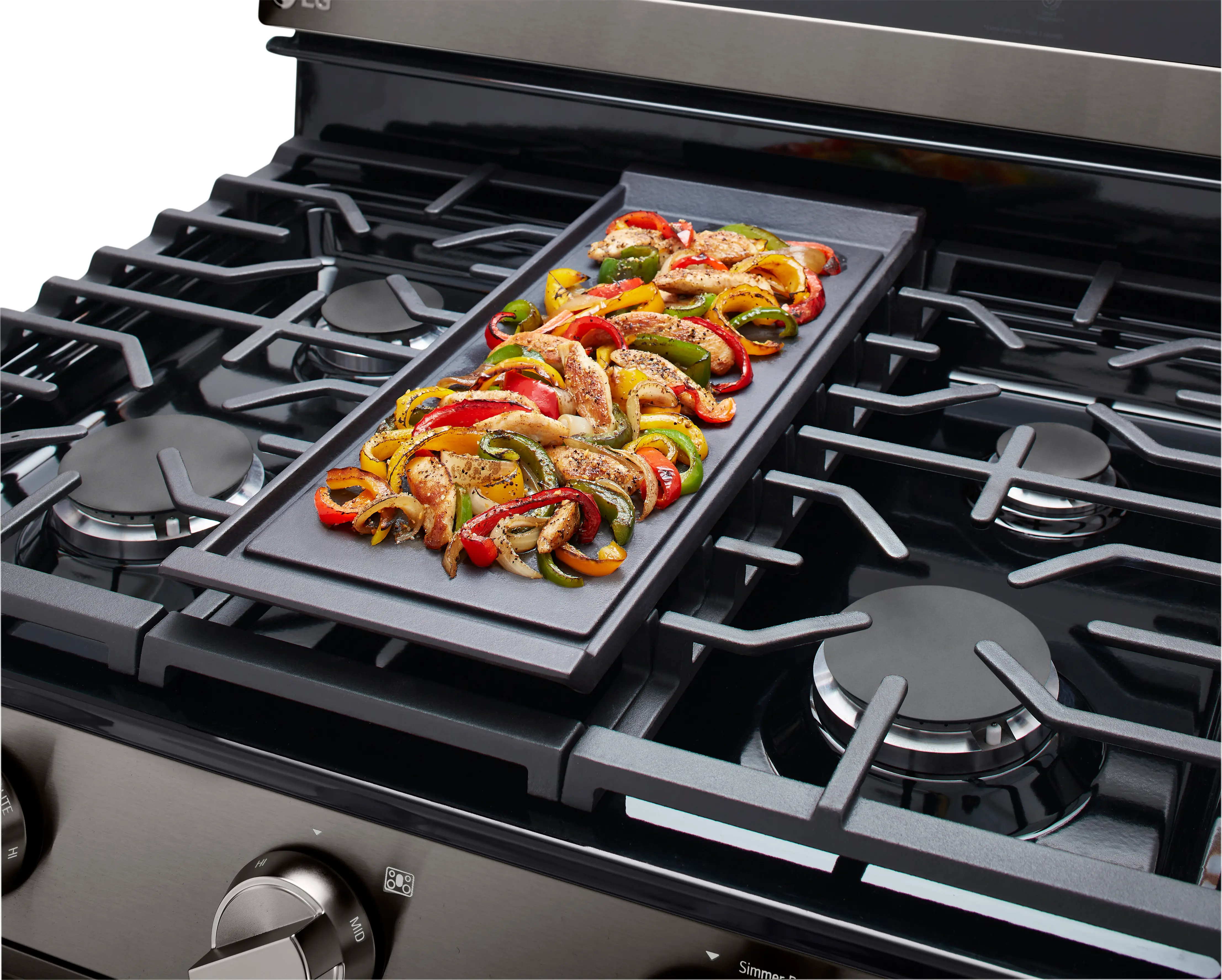 LRGL5825D LG 5.8 cu ft Gas Range with InstaView - Black Stainless Steel-6