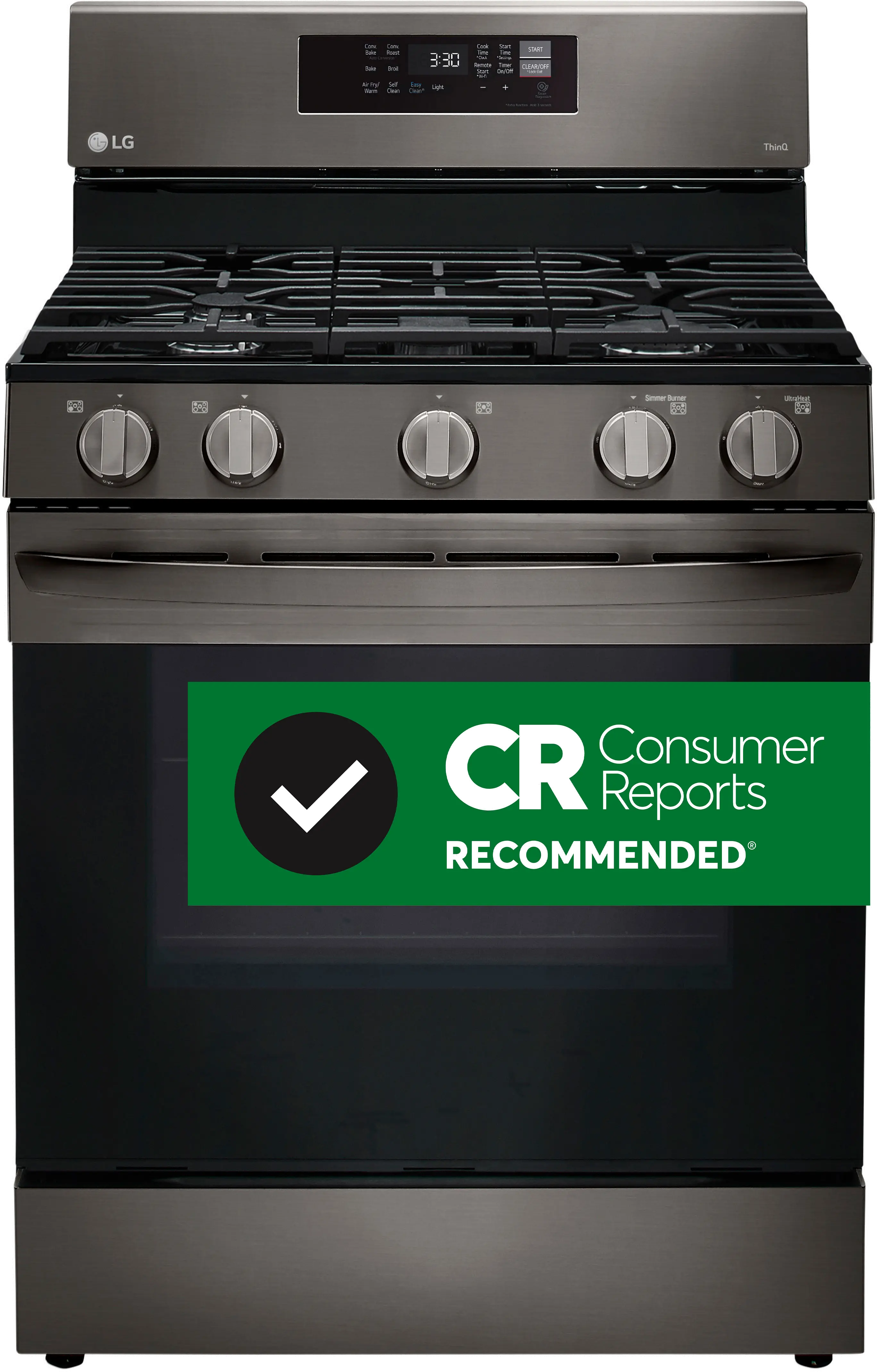 LRGL5823D LG 5.8 cu ft Gas Range - Black Stainless Steel-1