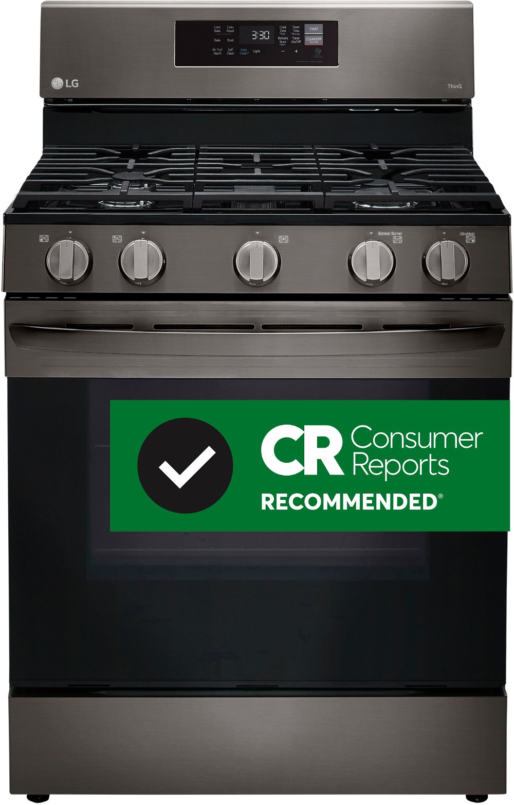 LG 5.8 cu ft Gas Range - Black Stainless Steel
