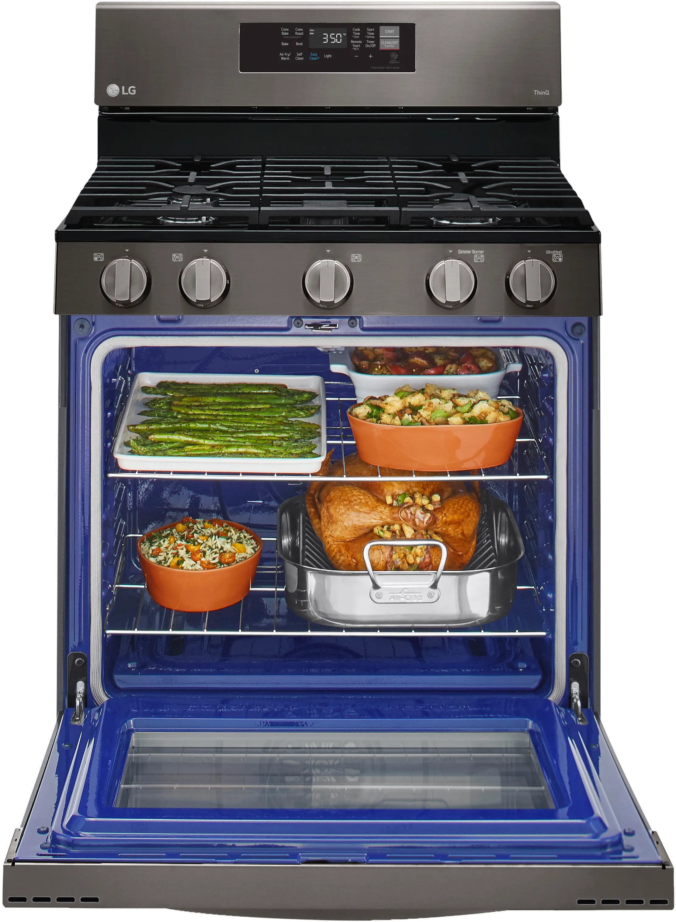 LRGL5823D LG 5.8 cu ft Gas Range - Black Stainless Steel-5