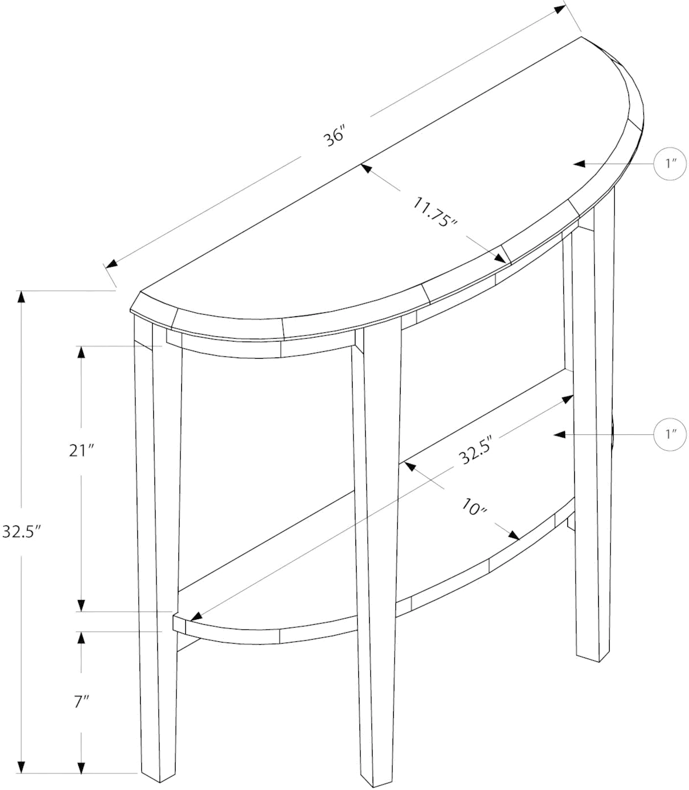 White Hall Sofa Table-5