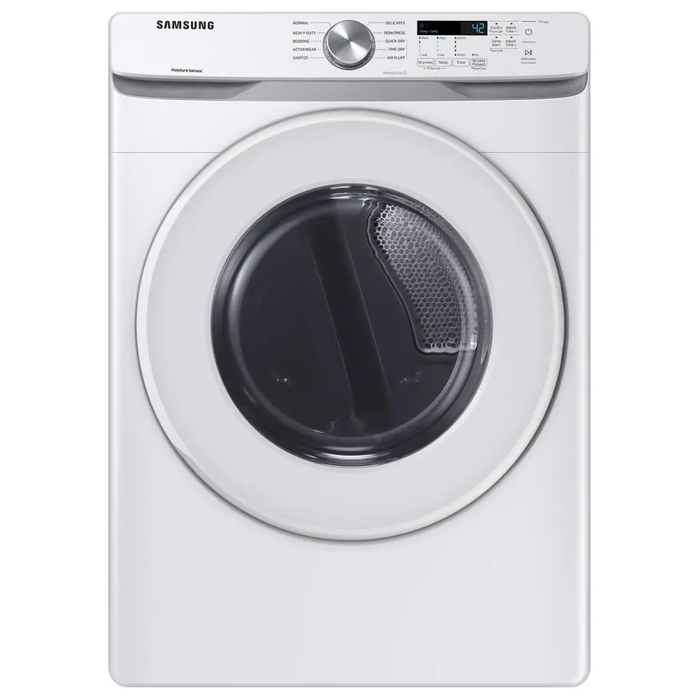 DVE45T6000W Samsung Electric Dryer with Sensor Dry - 7.5 cu. ft. White-1