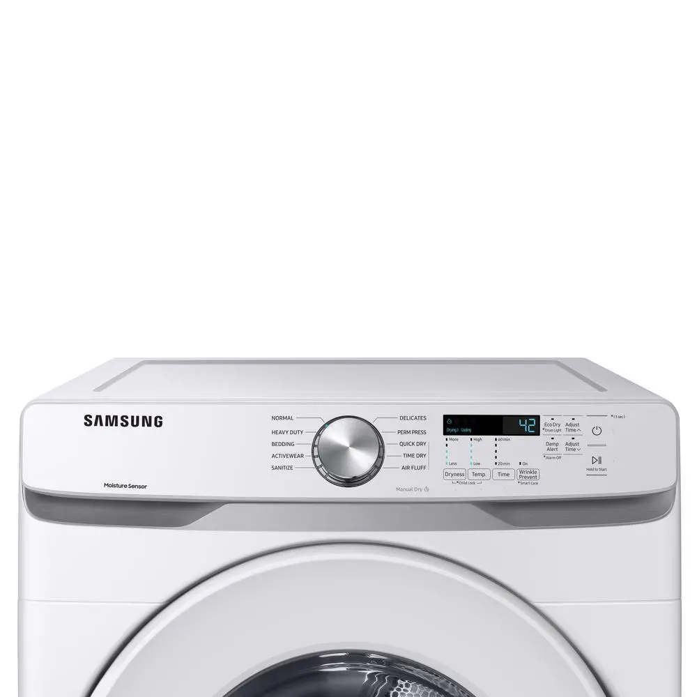 DVE45T6000W Samsung Electric Dryer with Sensor Dry - 7.5 cu. ft. White-3