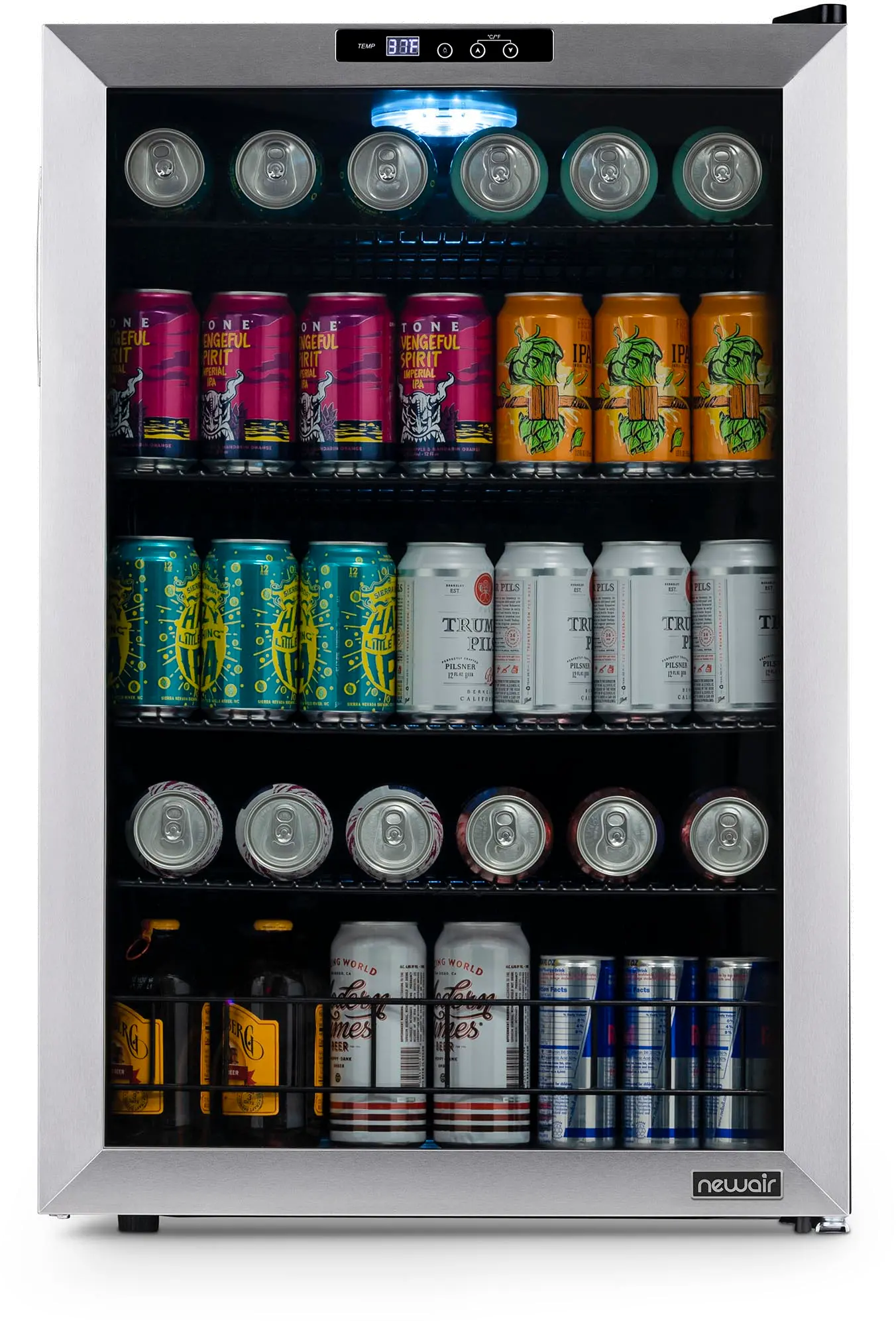 NewAir 160 Can Freestanding Beverage Cooler Stainless Steel RC