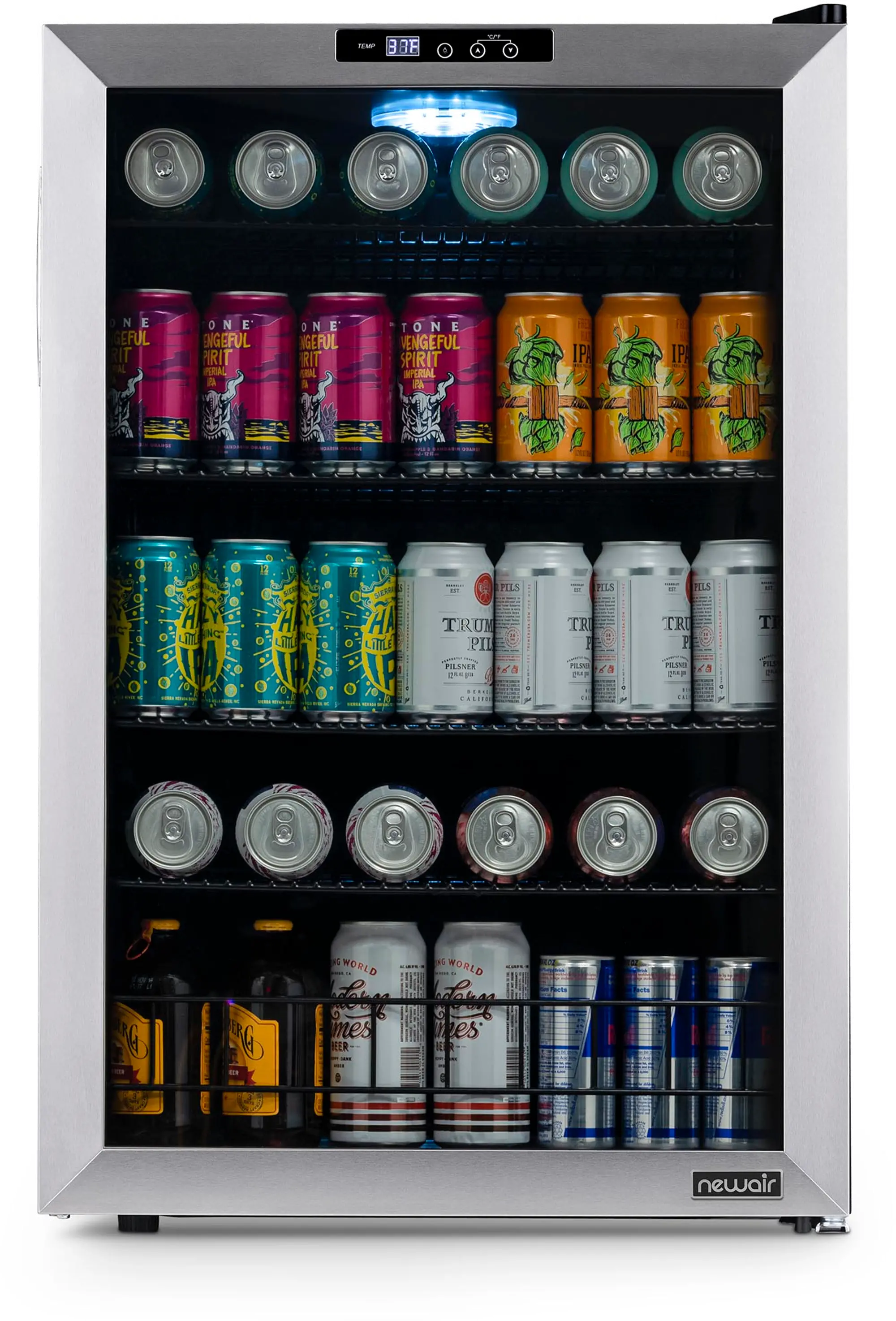 NewAir 160 Can Freestanding Beverage Cooler - Stainless Steel | RC