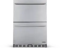 NOF100SS00 NewAir Two Drawer Indoor Outdoor Mini Fridge - 20 Bottles + 80 Cans, Stainless Steel