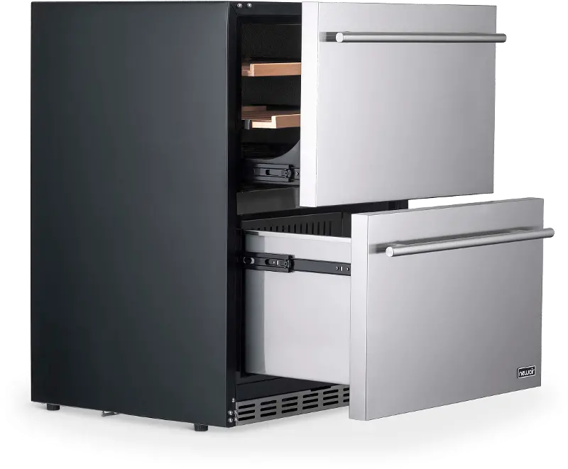 NewAir Two Drawer Indoor Outdoor Mini Fridge - 20 Bottles + 80