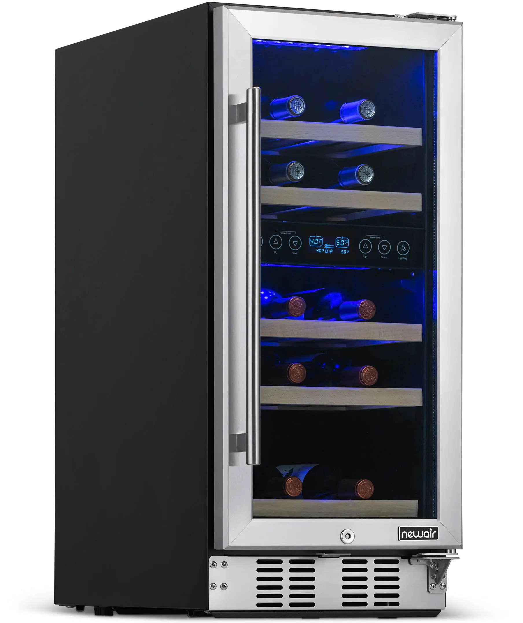 NWC029SS01 NewAir Dual Zone 29 Bottle Wine Fridge - Stainless Steel-1