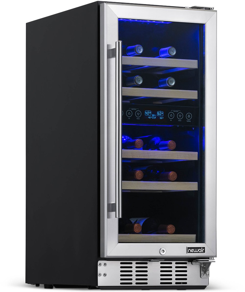 NewAir Dual Zone 29 Bottle Wine Fridge - Stainless Steel