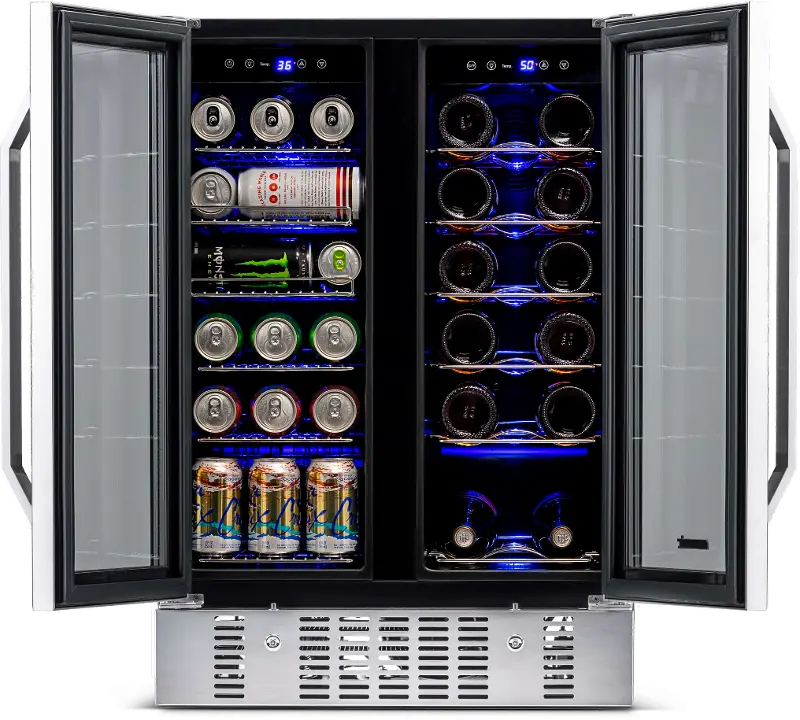 NewAir 24 Inch Dual Zone Mini Fridge - Stainless Steel | RC Willey