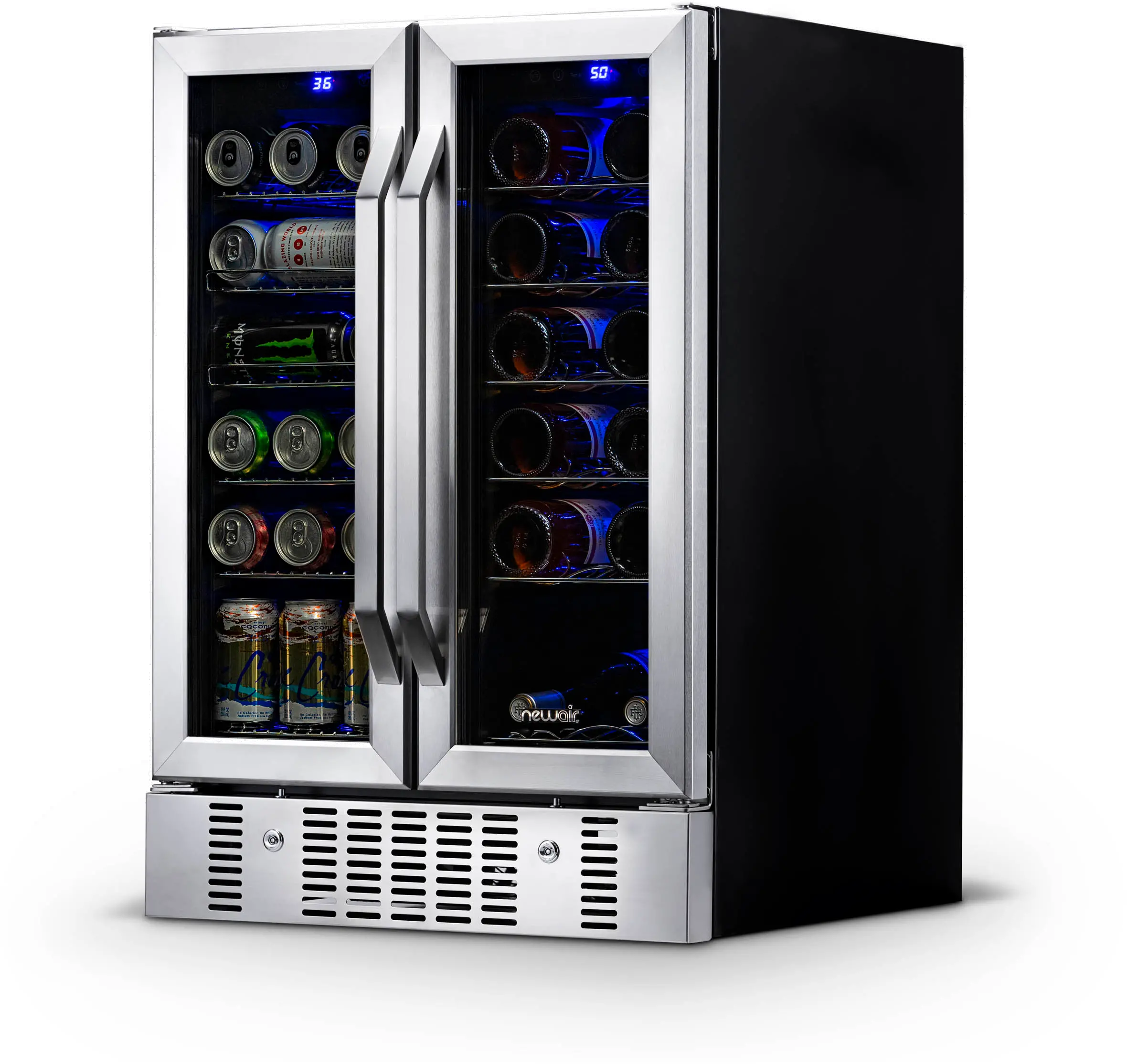 AWB-360DB NewAir 24 Inch Dual Zone Mini Fridge - Stainless Steel-5