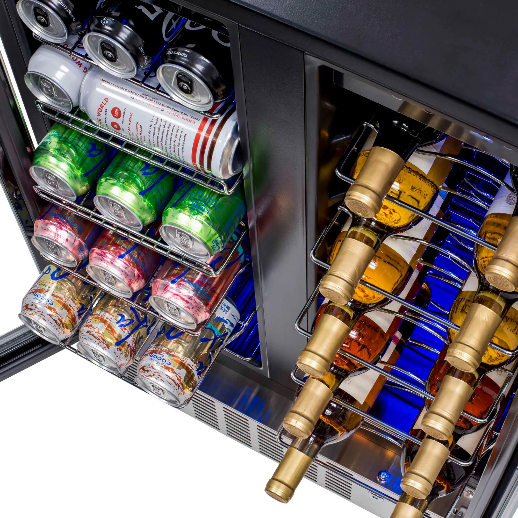 NewAir 24 Inch Dual Zone Mini Fridge - Stainless Steel | RC Willey