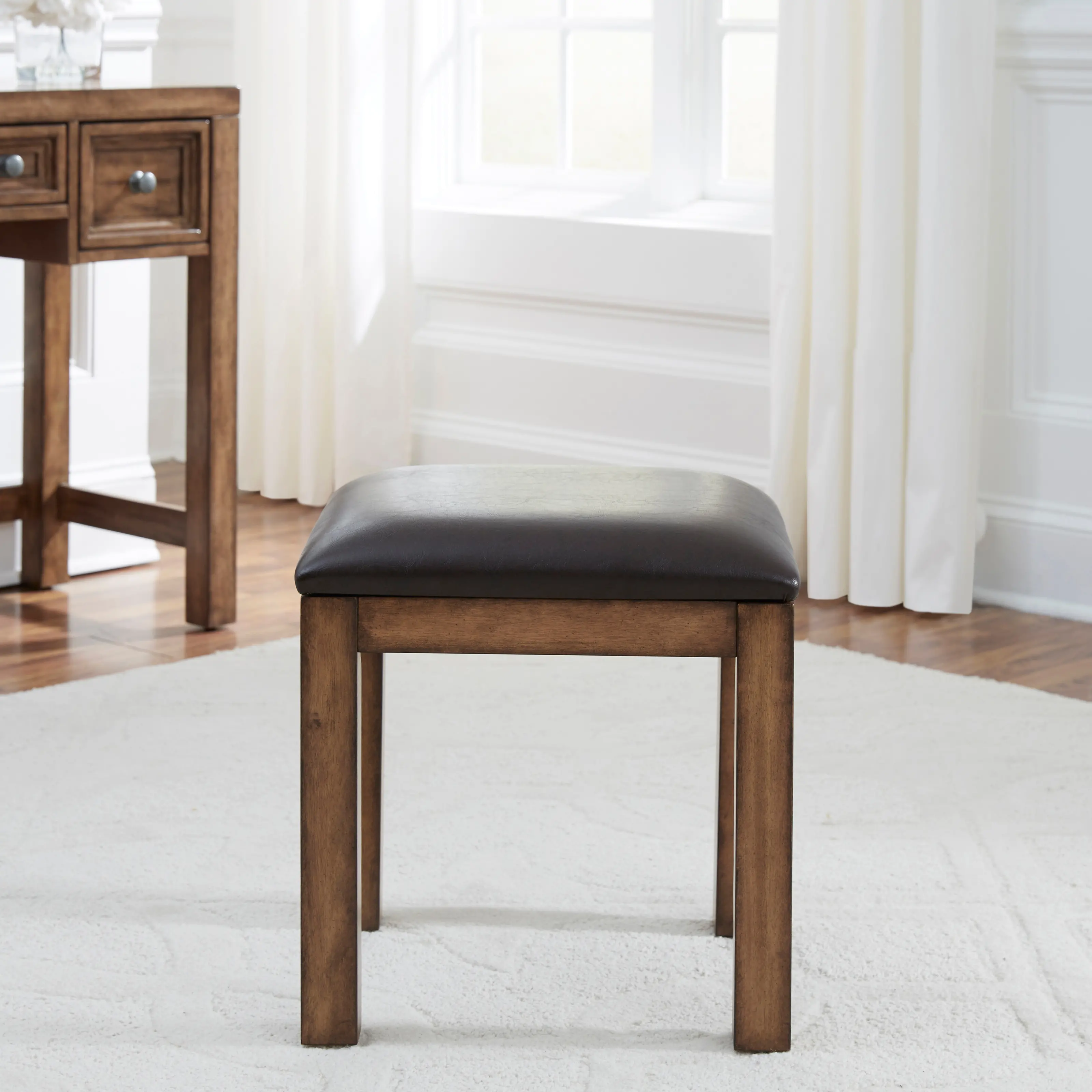5420-28 Sedona Contemporary Toffee Brown Vanity Bench-3