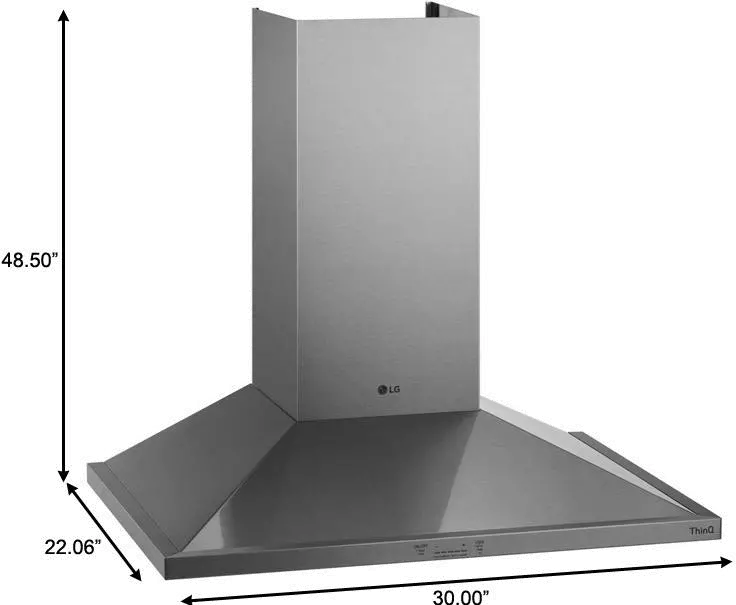HCED3015S LG 30 Inch Chimney Hood - Stainless Steel-7