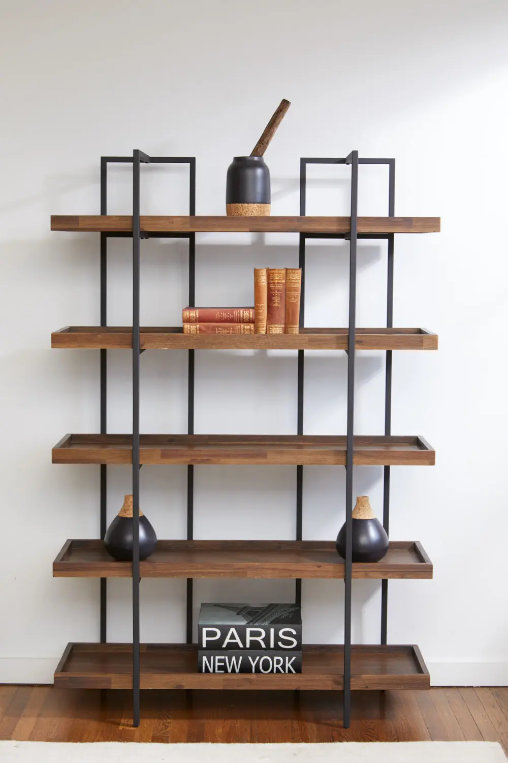 Elbert Industrial Open Bookcase-2
