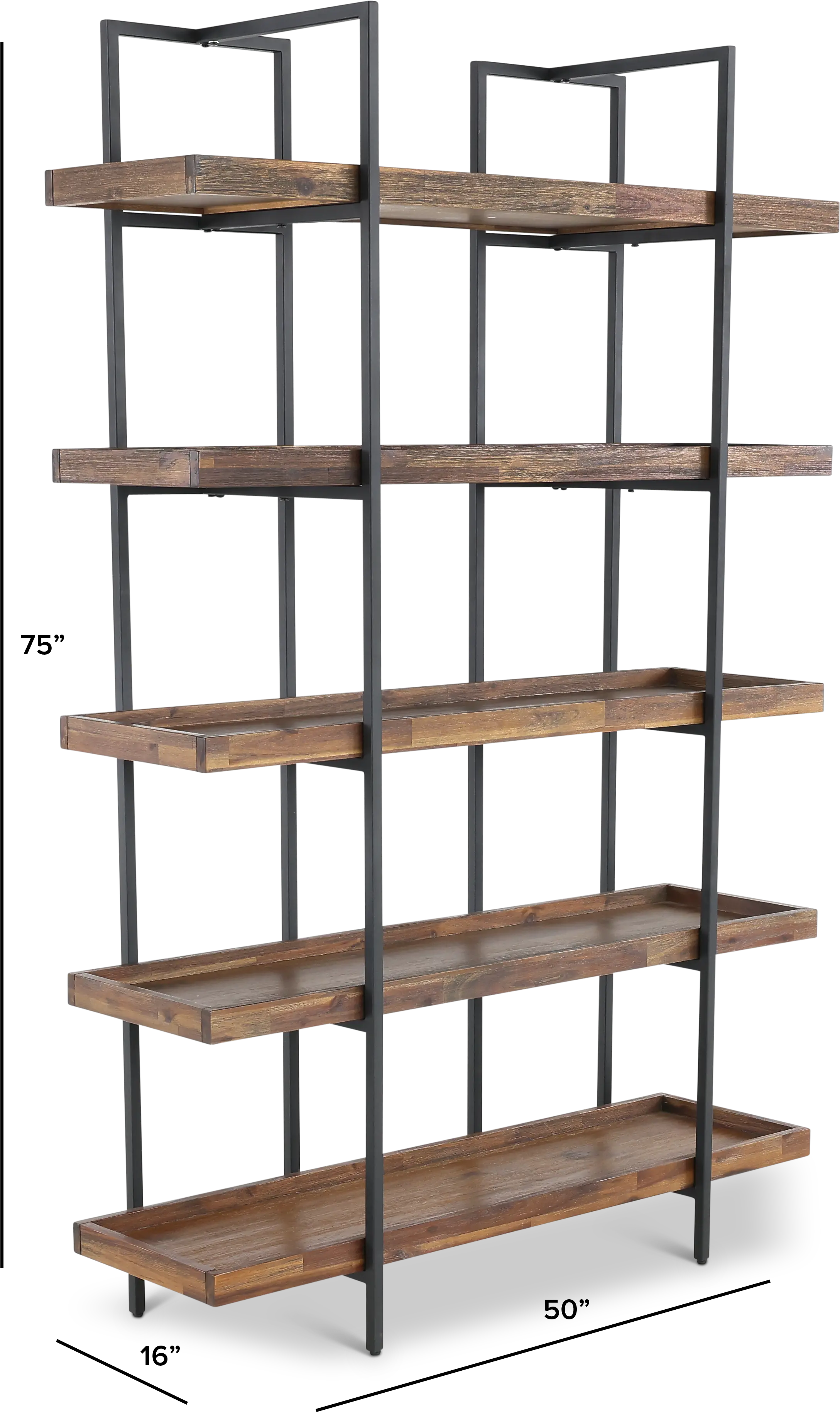 Elbert Industrial Open Bookcase-3