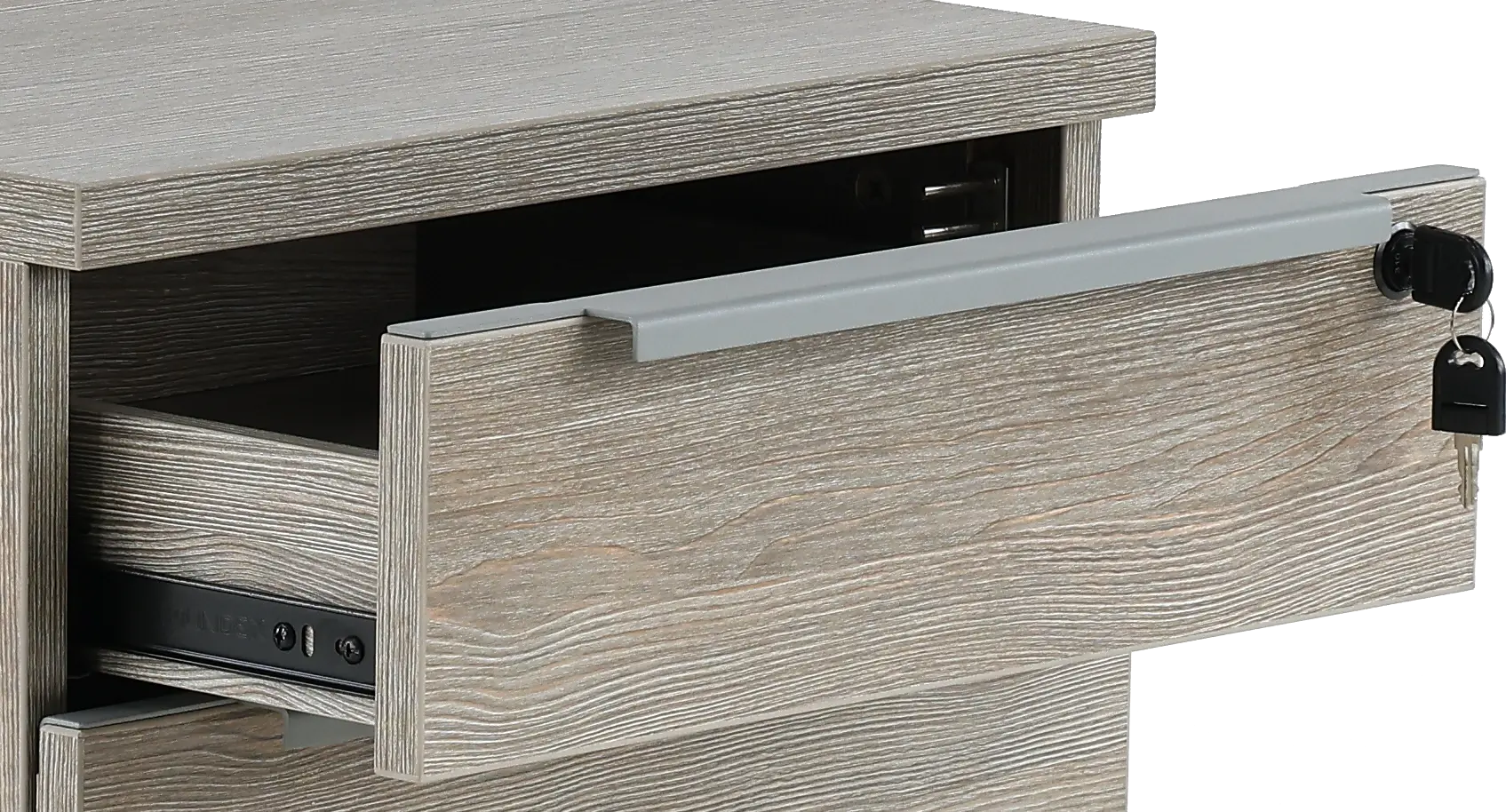 Kalmar Gray 3-Drawer File Cabinet-4