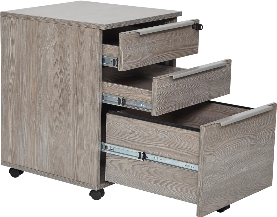 Kalmar Gray 3-Drawer File Cabinet-5