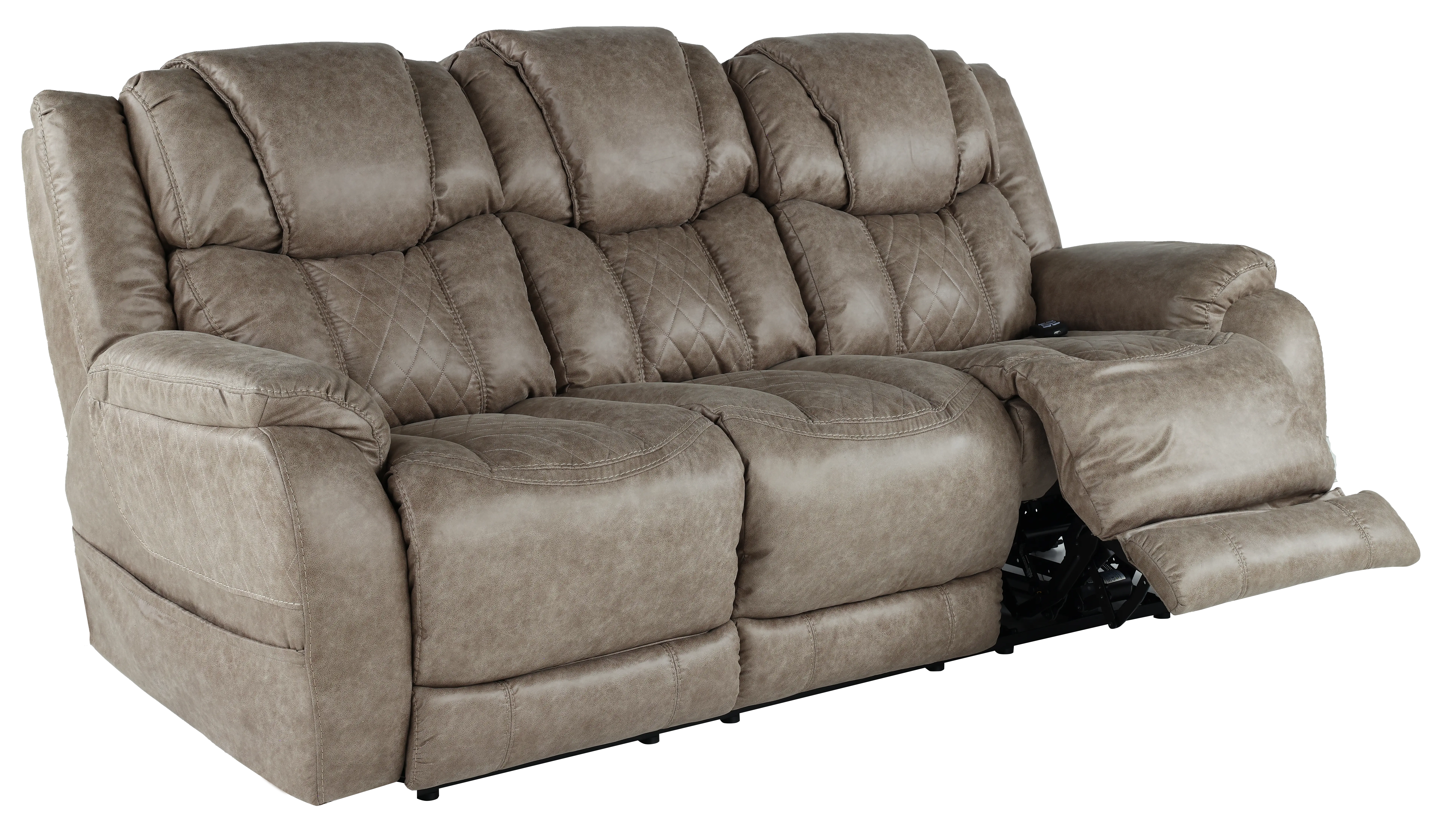 Daytona Mushroom Tan Power Reclining Sofa-5