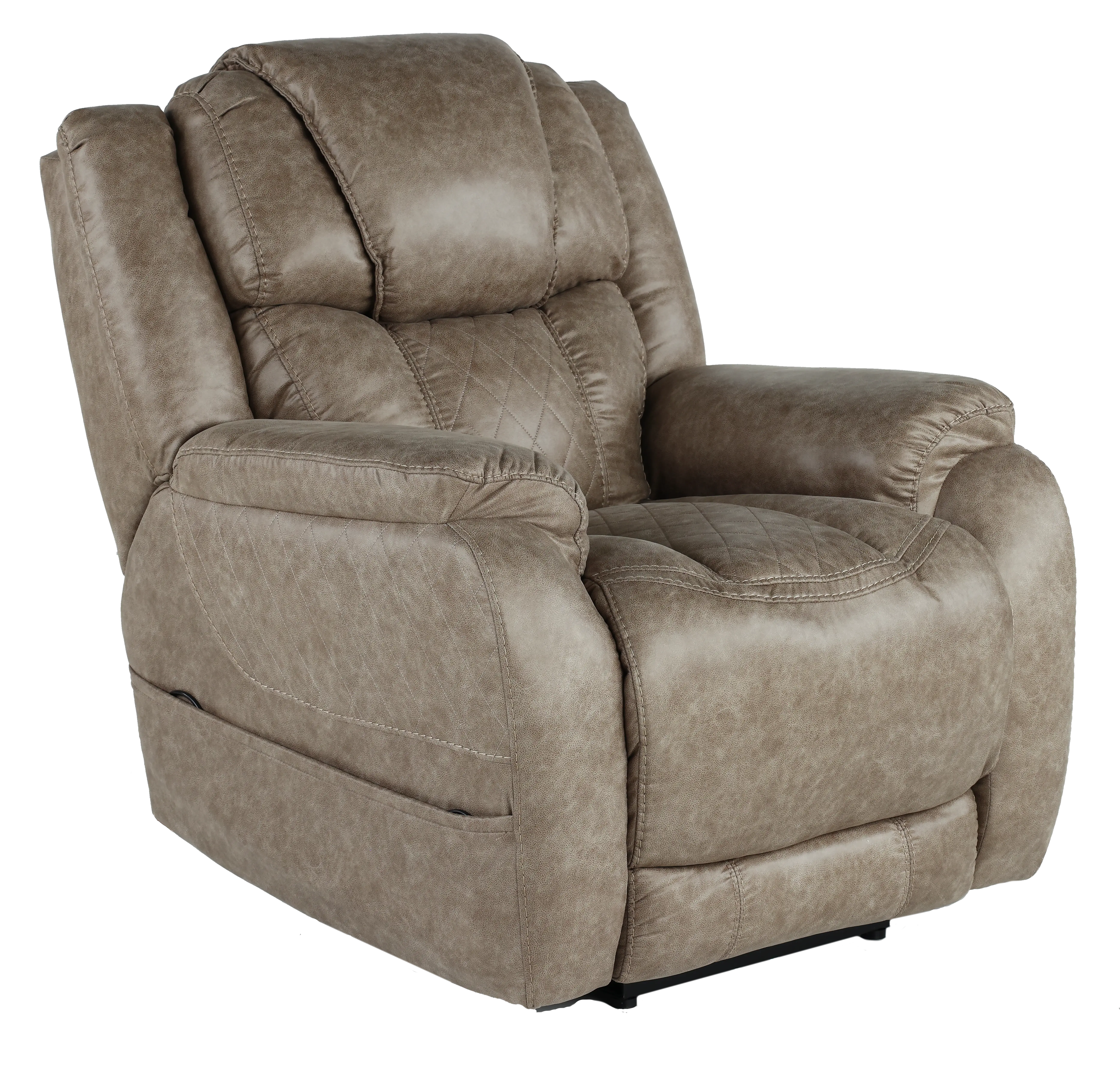 Daytona Mushroom Tan Power Recliner-1