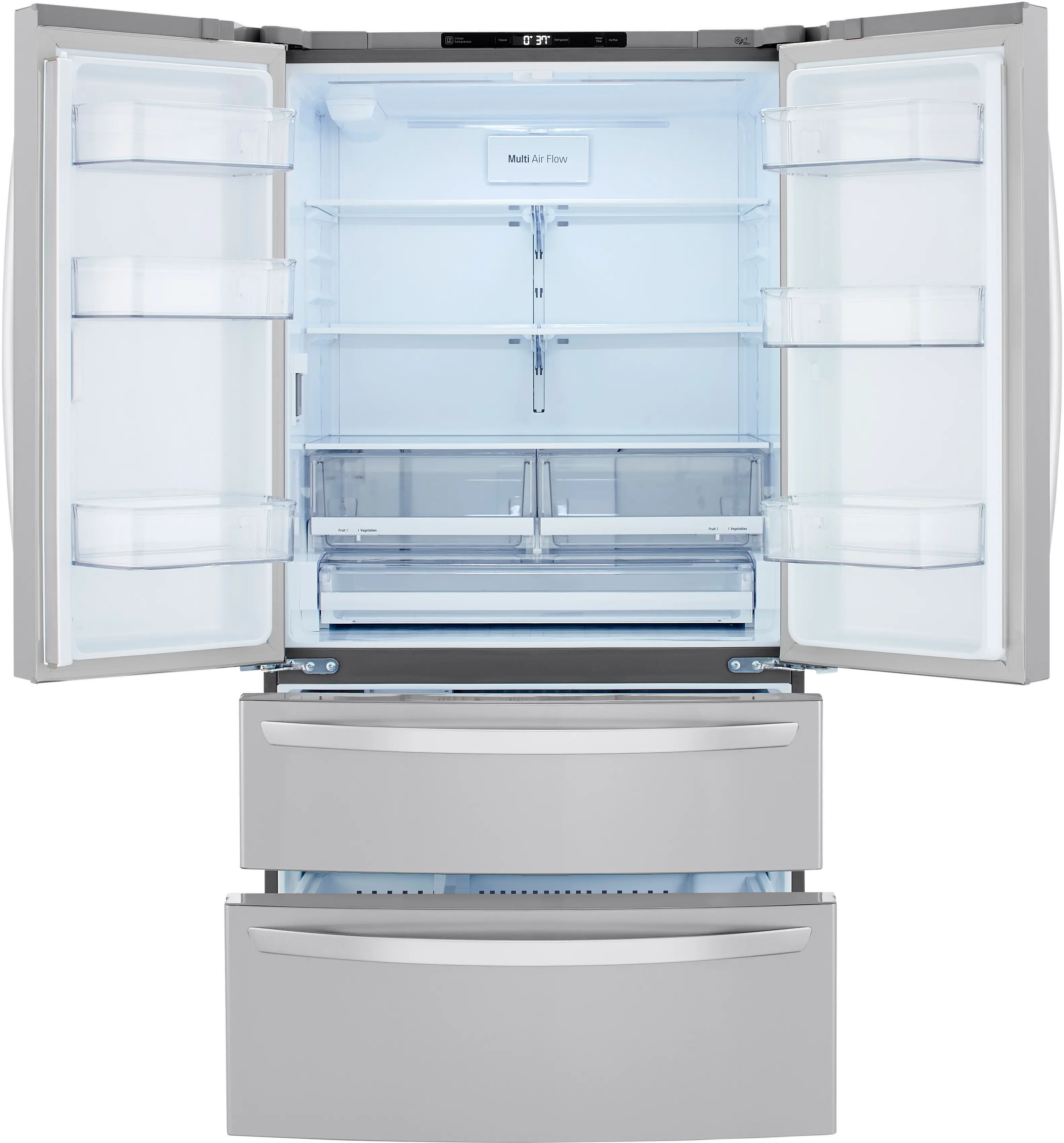 LMWC23626S LG 22.7 cu ft French Door Refrigerator - Counter Depth Stainless Steel-3