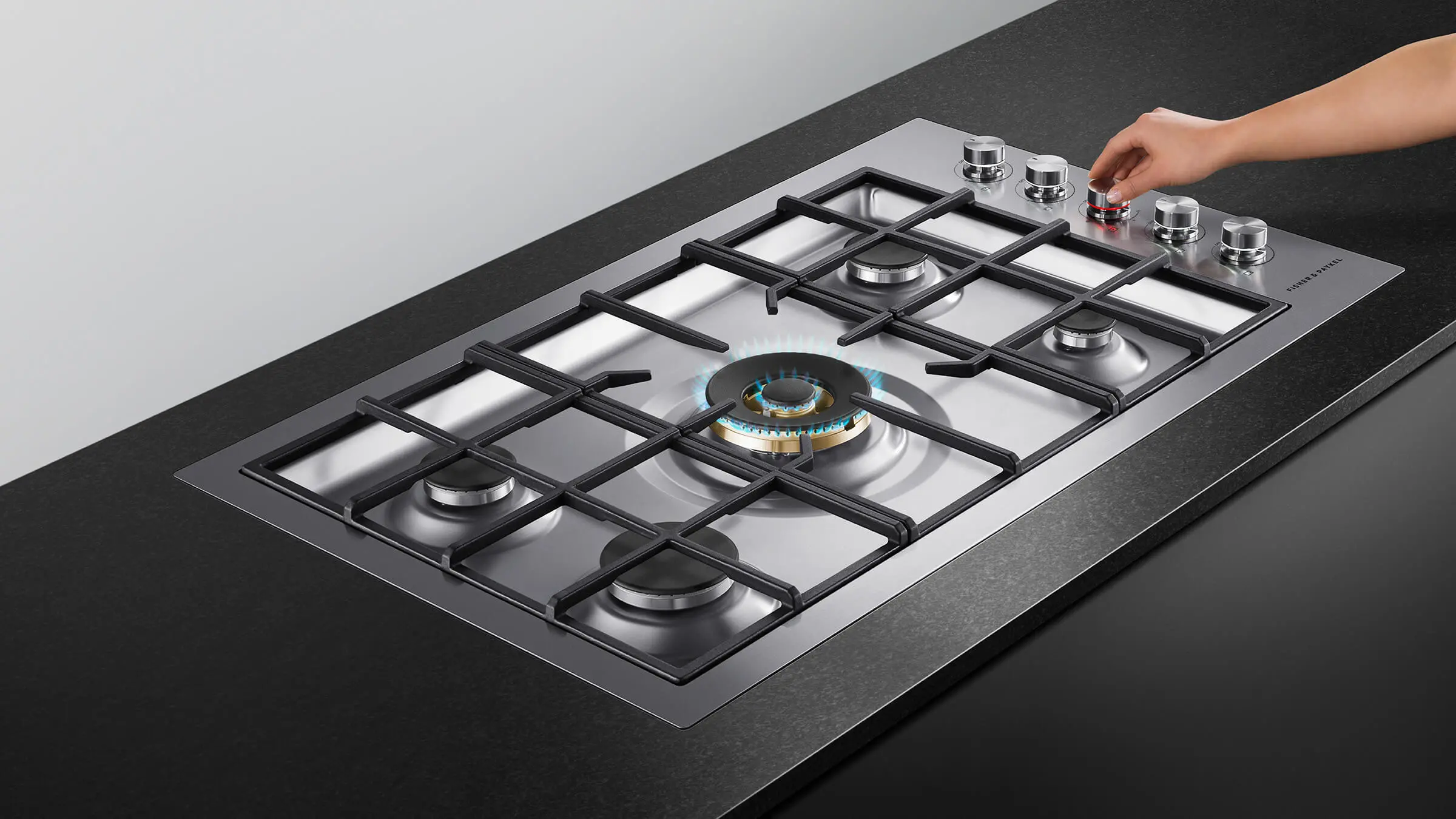CG365DNGRX2N Fisher and Paykel Contemporary Gas Cooktop - Stainless Steel 36 Inch-3