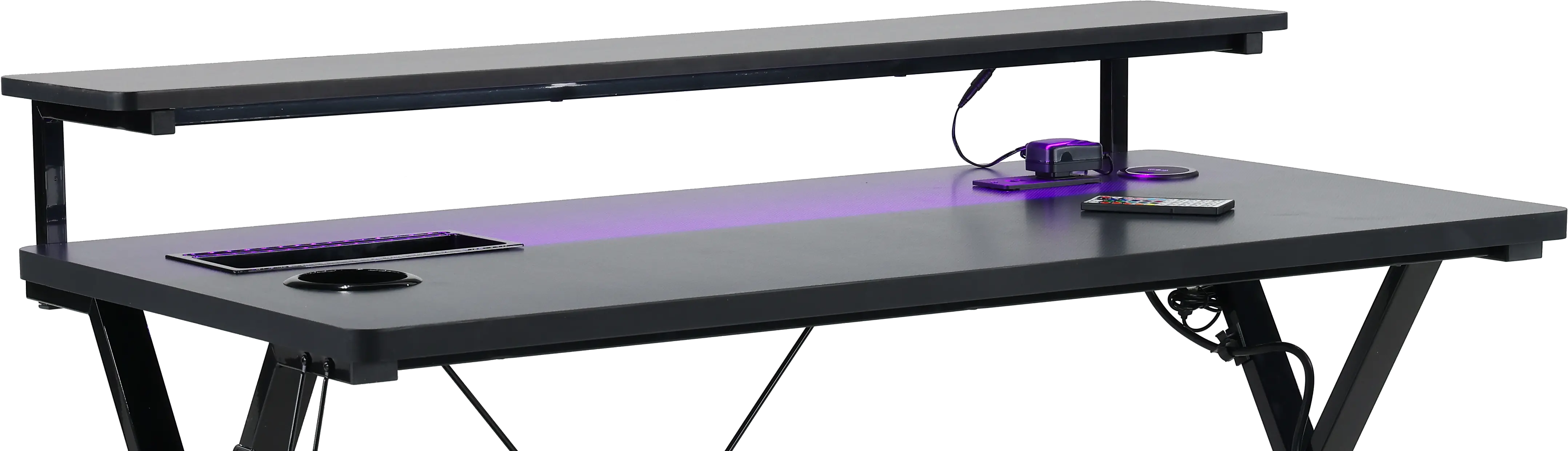 Checkpoint Ghost Battlestation Black 48 Inch Gaming Desk-6