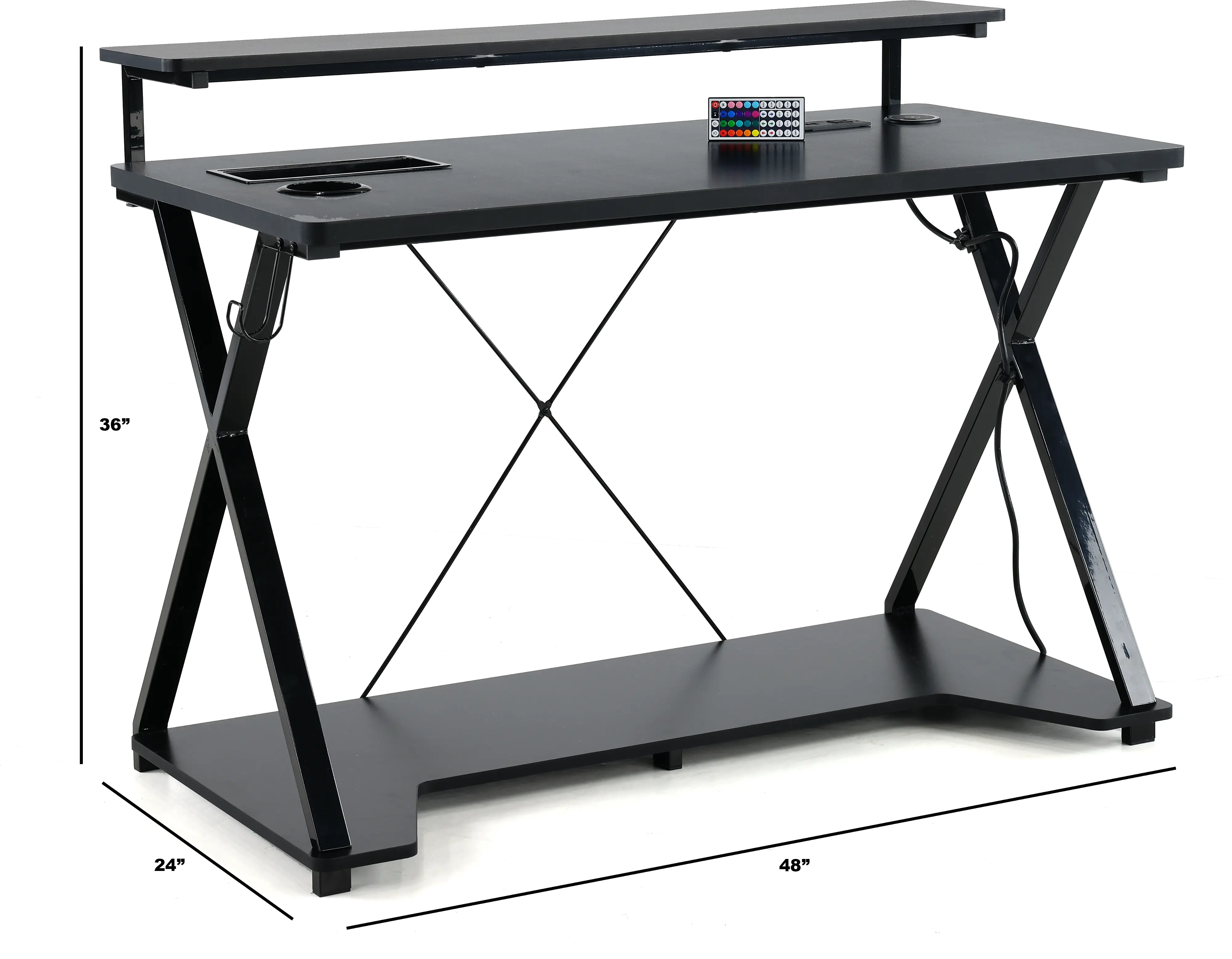 Checkpoint Ghost Battlestation Black 48 Inch Gaming Desk-3