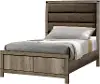 Matteo Rustic Contemporary Antiqued White Full Bed