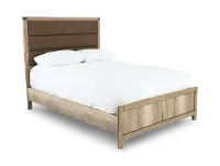 Matteo Rustic Contemporary Antiqued White Full Bed