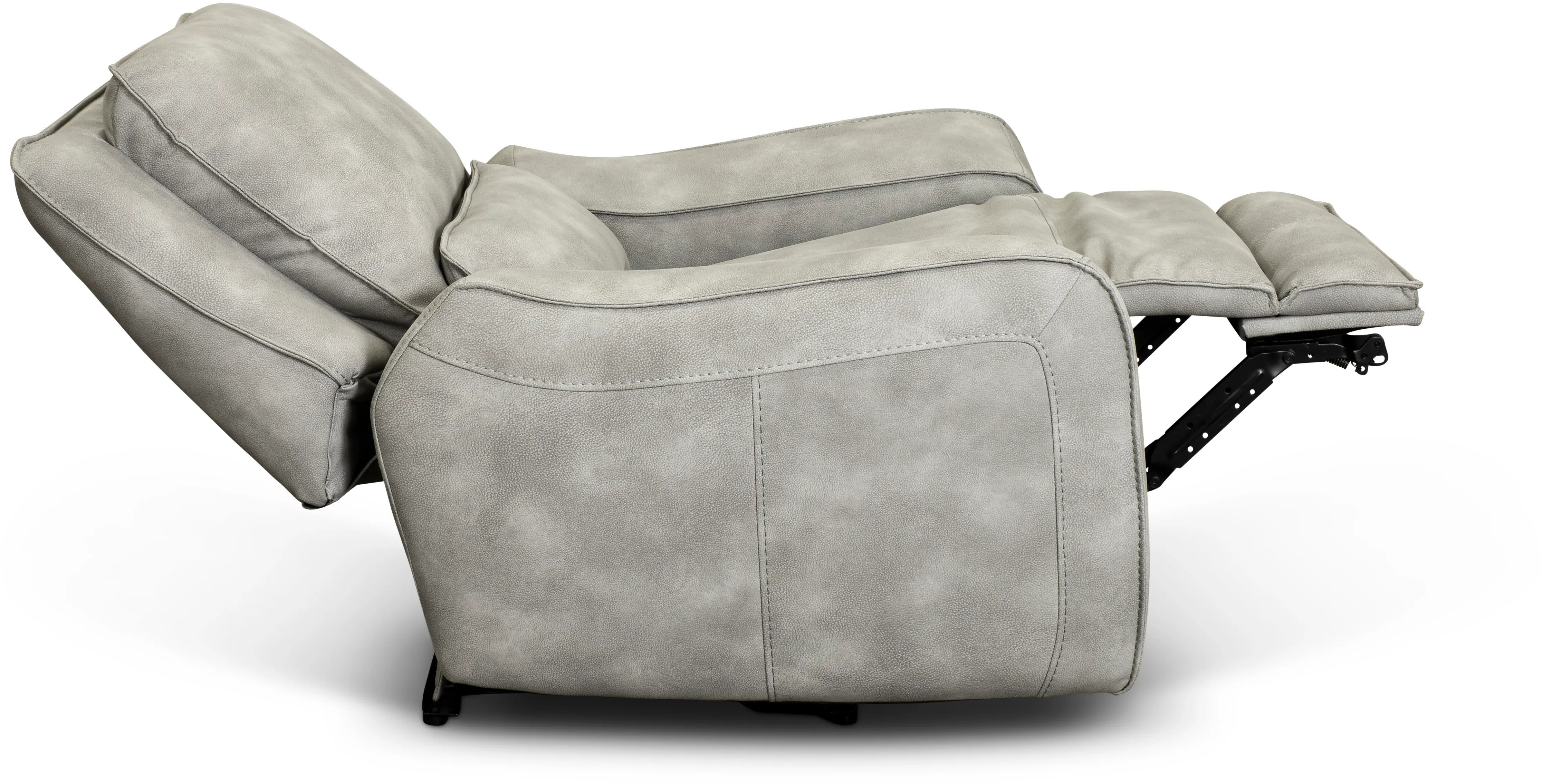 Sauvage Light Gray Power Recliner with Power Headrest-2