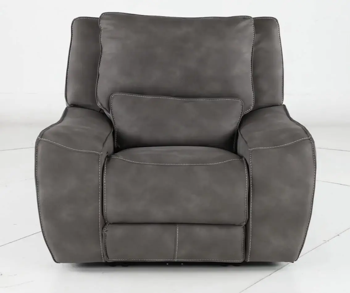 Sauvage Charcoal Gray Power Recliner with Power Headrest-3